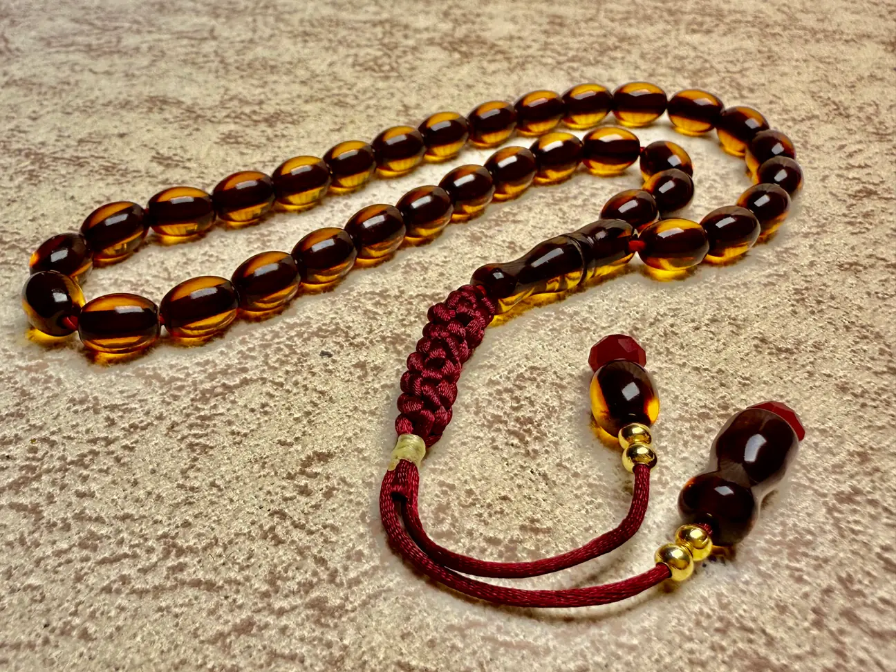 2’li Sıkma Kehribar Tesbih Seti