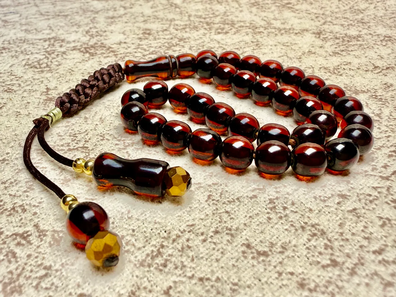 2’li Sıkma Kehribar Tesbih Seti