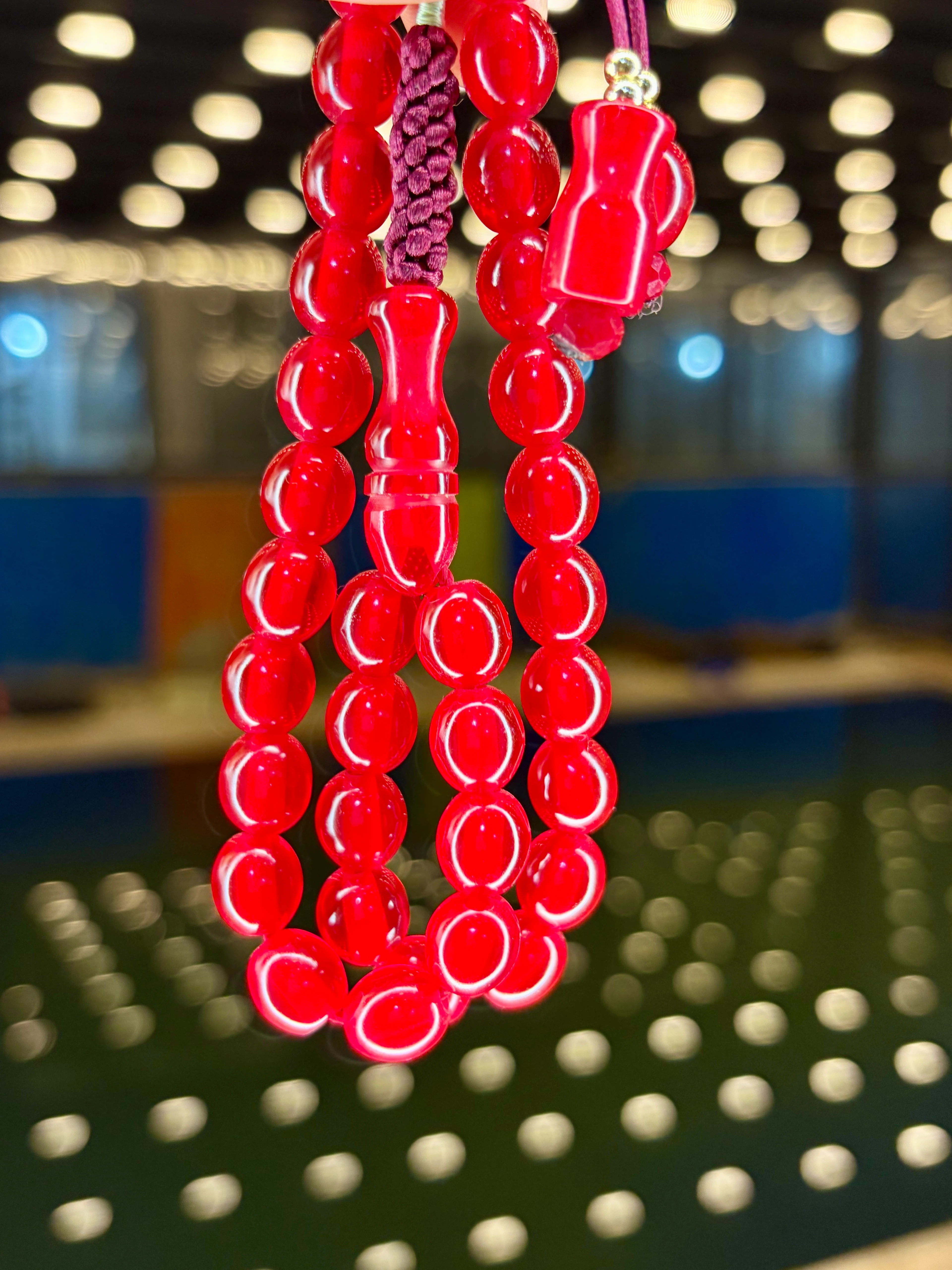 EL İŞÇİLİĞİ ÖRGÜLÜ BEYZİ KESİM SIKMA KEHRİBAR TESBİH