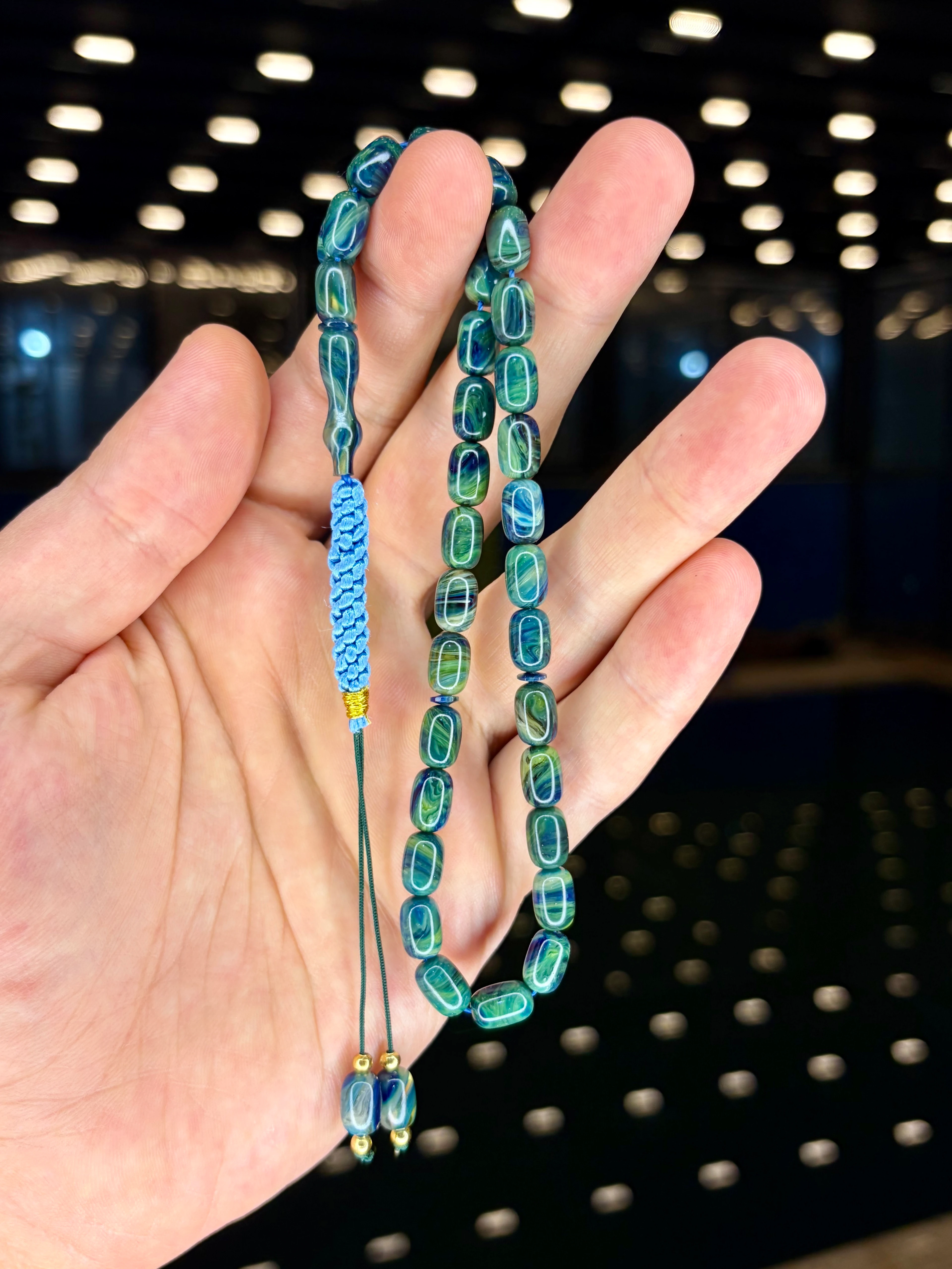 EL İŞÇİLİĞİ ÖRGÜLÜ KAPSÜL KESİM SIKMA KEHRİBAR TESBİH