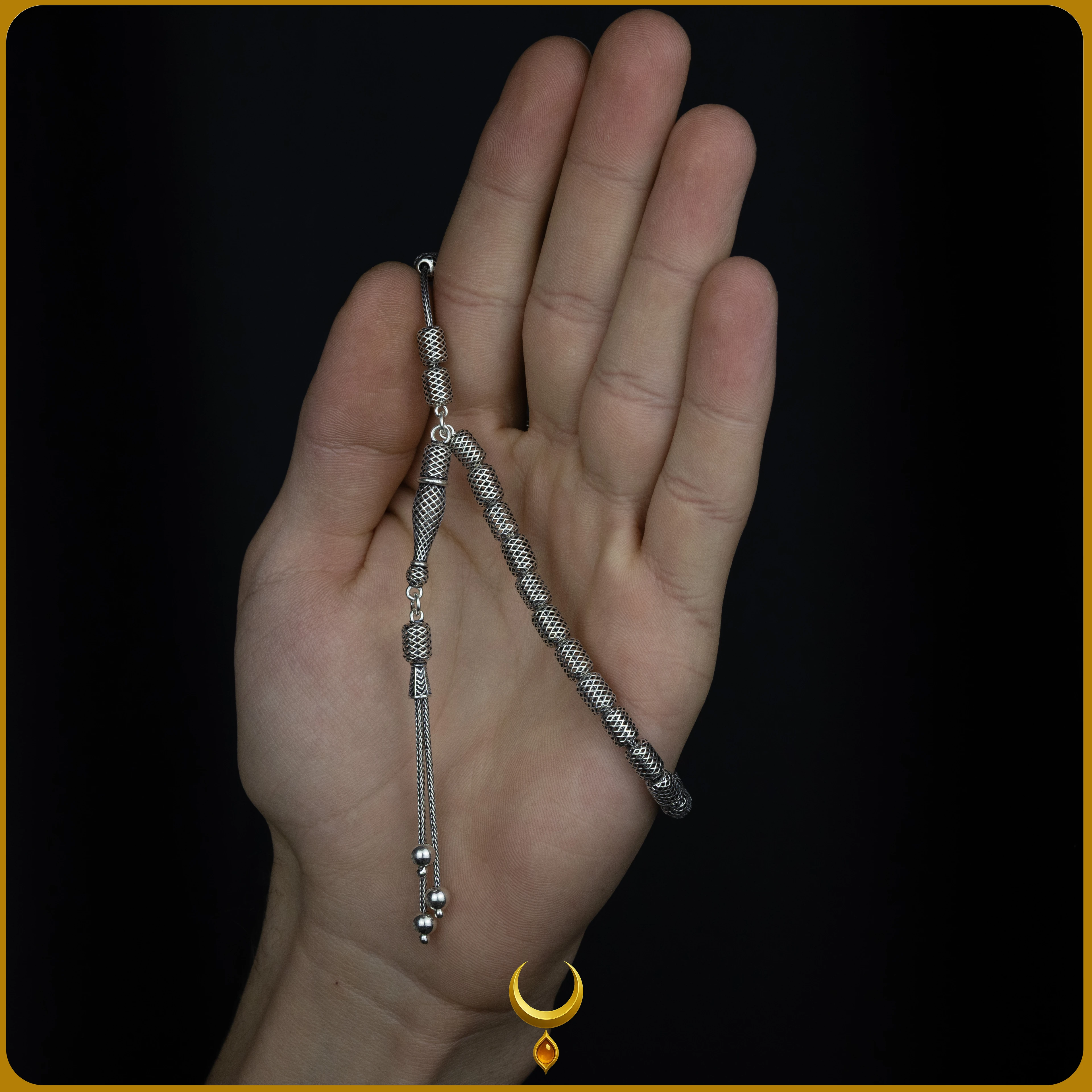 KAPSÜL KESİM TELKARİ MODEL 925 AYAR GÜMÜŞ TESBİH