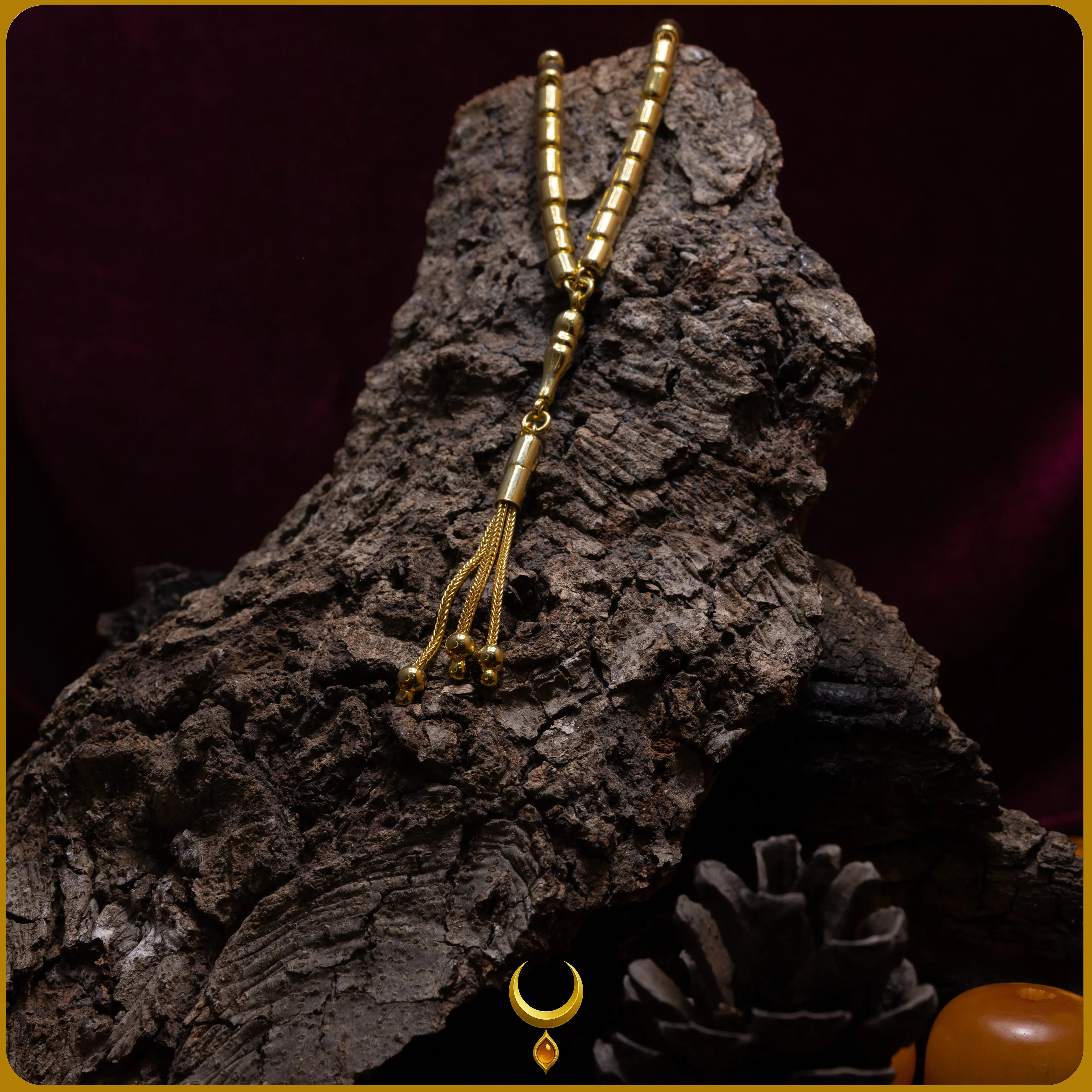 KAPSÜL KESİM GOLD 925 AYAR GÜMÜŞ TESBİH