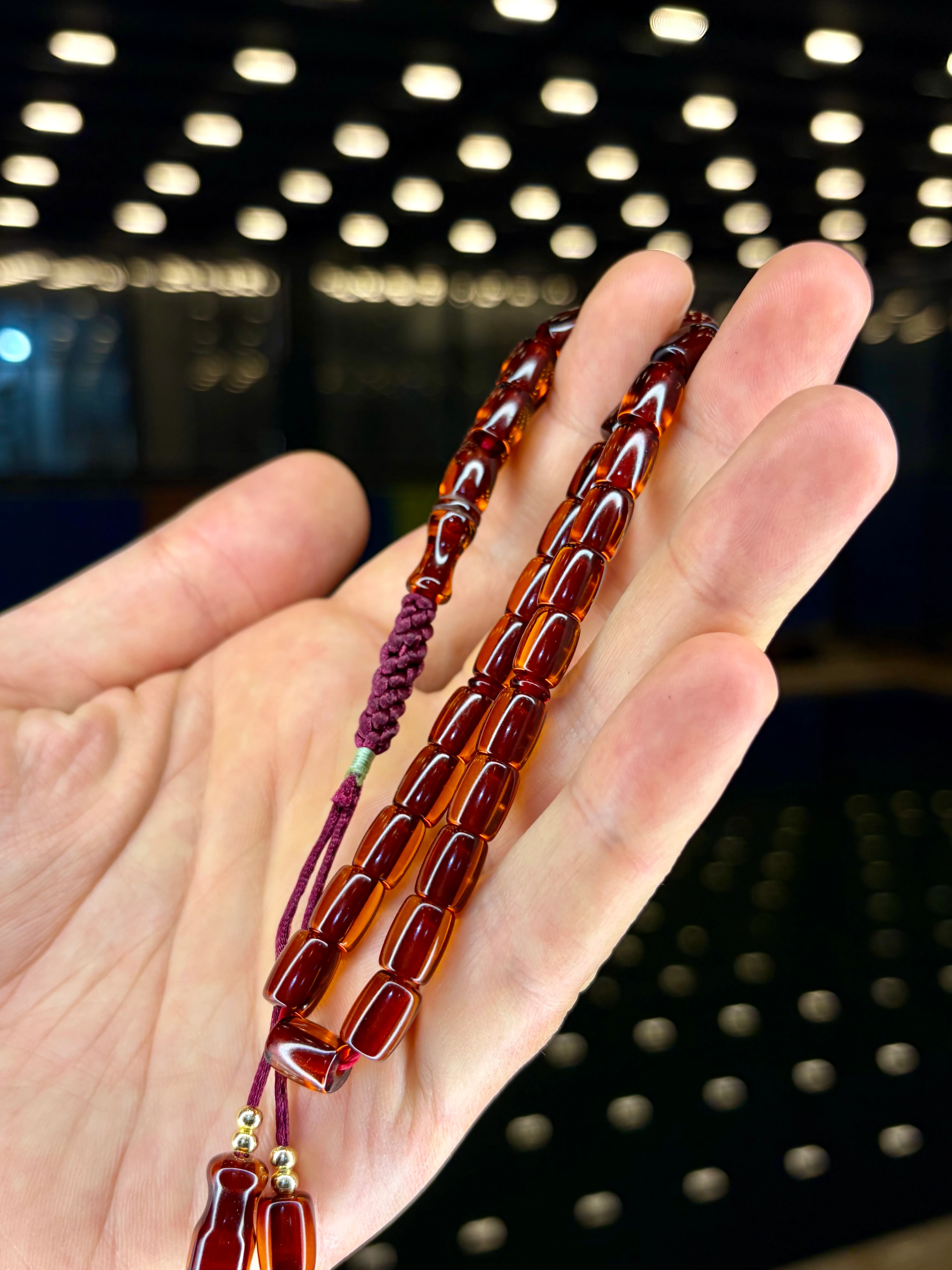 EL İŞÇİLİĞİ ÖRGÜLÜ KAPSÜL KESİM ATEŞ KEHRİBAR TESBİH