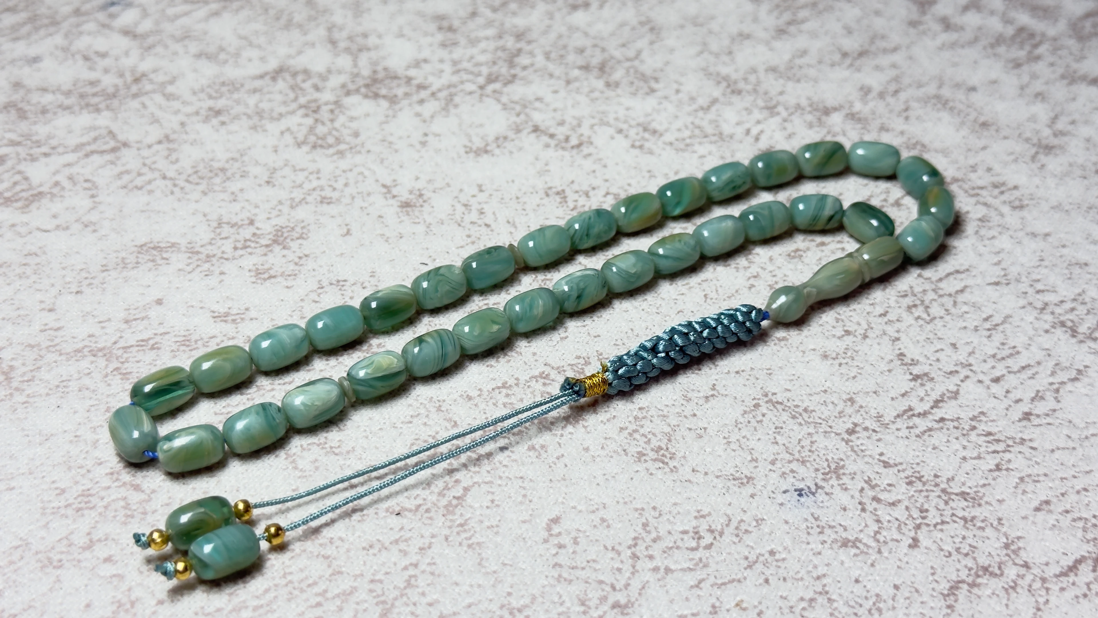 EL İŞÇİLİĞİ ÖRGÜLÜ KAPSÜL KESİM SIKMA KEHRİBAR TESBİH