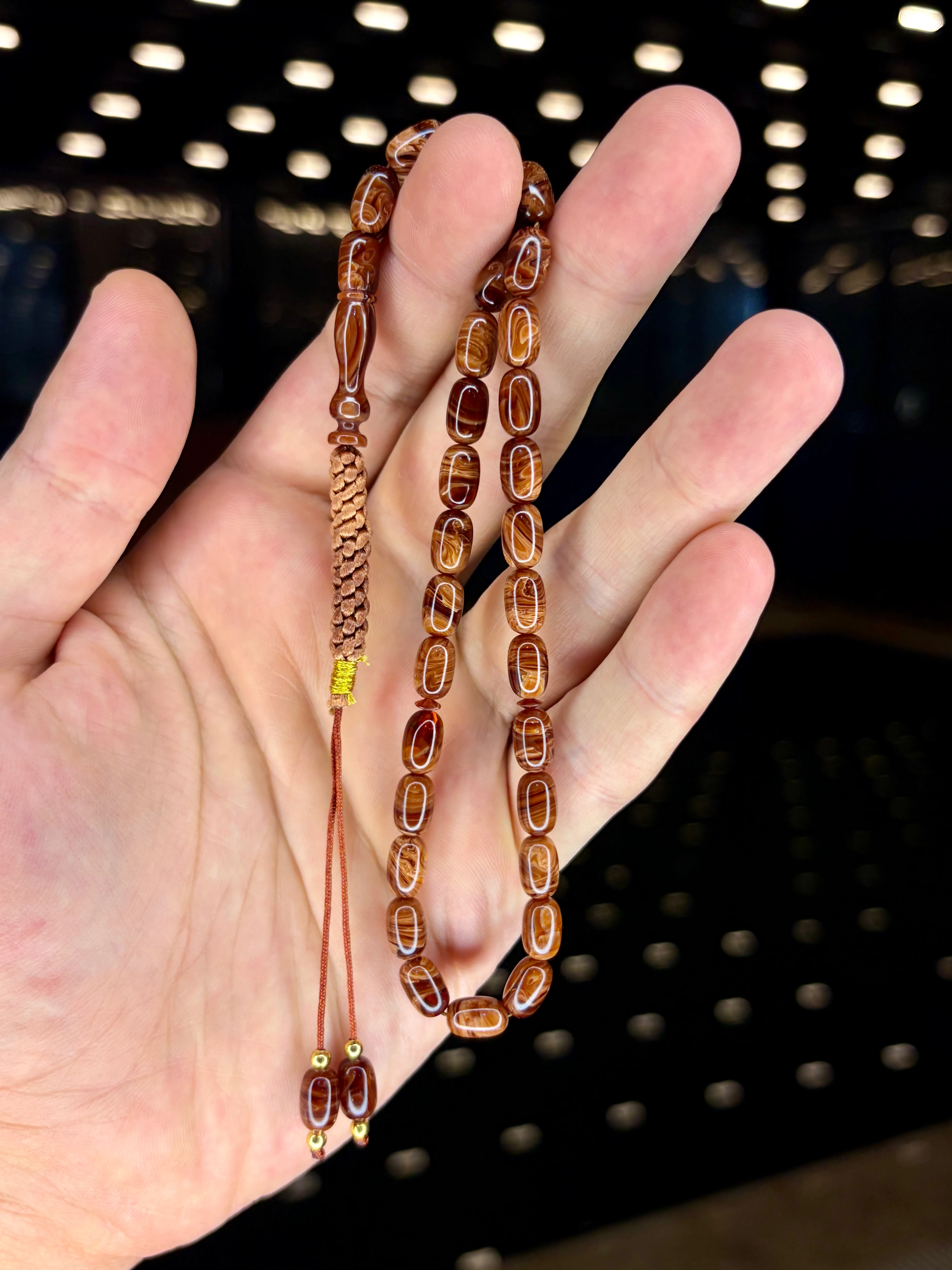 EL İŞÇİLİĞİ ÖRGÜLÜ KAPSÜL KESİM SIKMA KEHRİBAR TESBİH