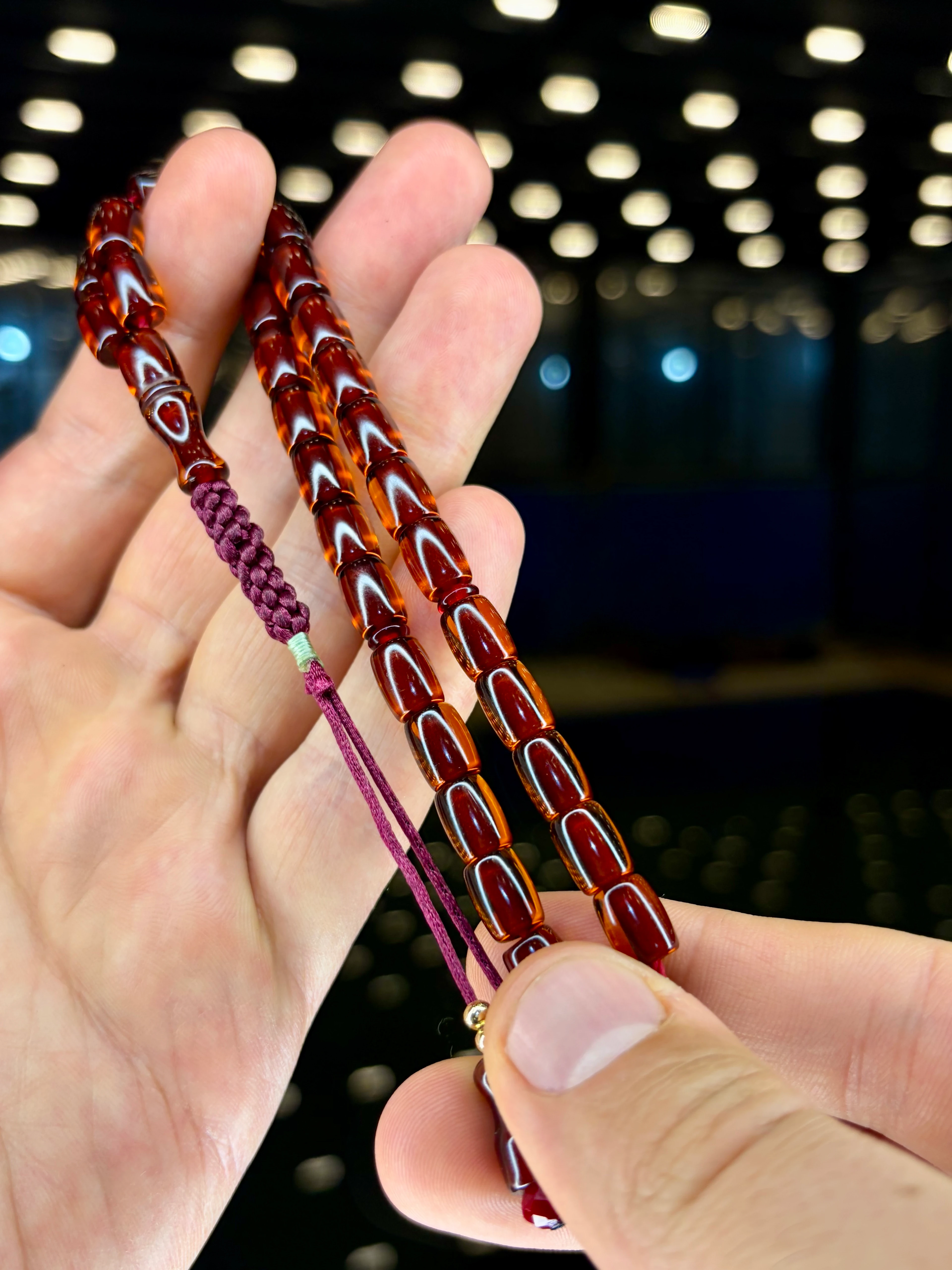 EL İŞÇİLİĞİ ÖRGÜLÜ KAPSÜL KESİM ATEŞ KEHRİBAR TESBİH