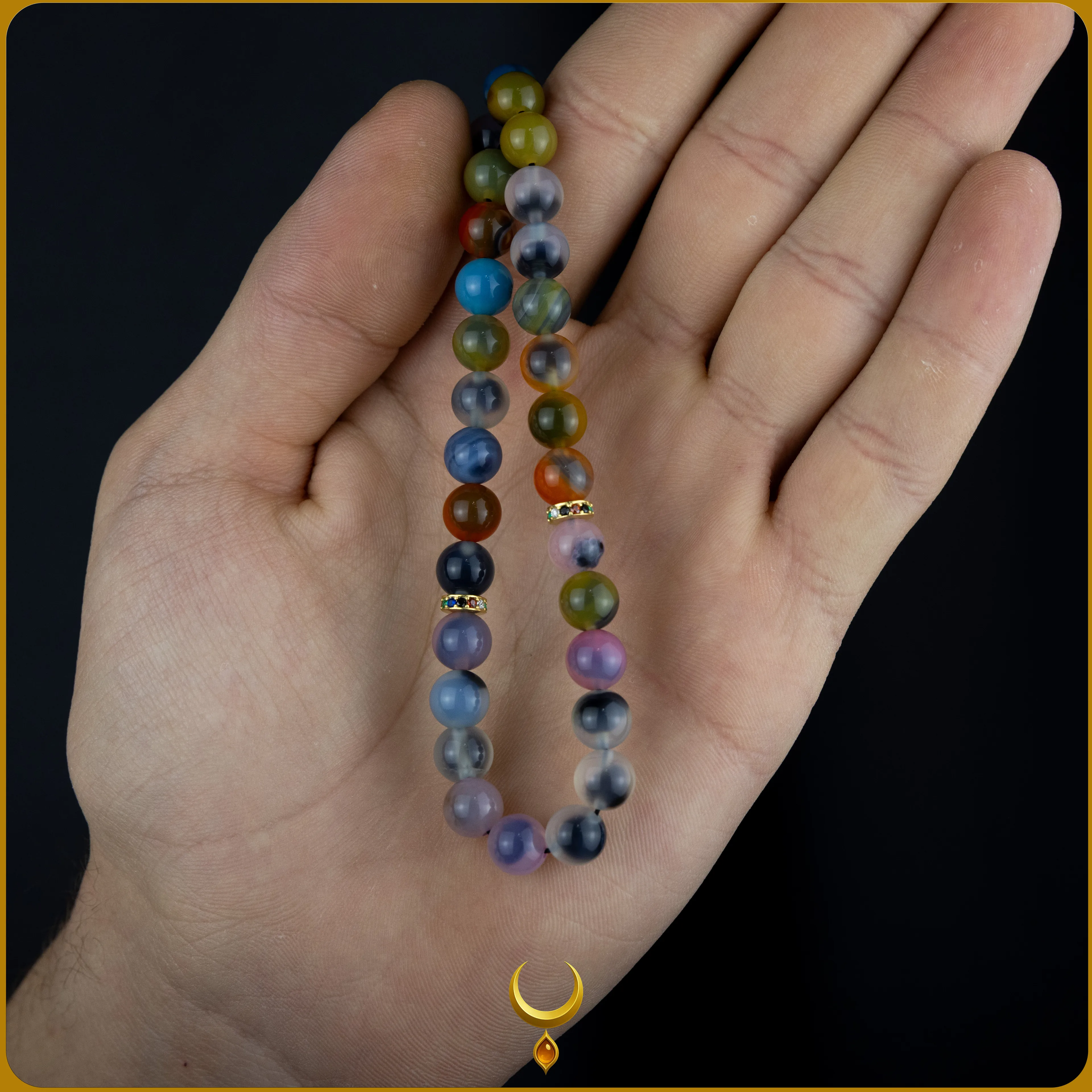 RENKLİ MİNE İŞLEMELİ 925 AYAR GOLD GÜMÜŞ PÜSKÜLLÜ ZİLKON DOĞAL TAŞ TESBİH