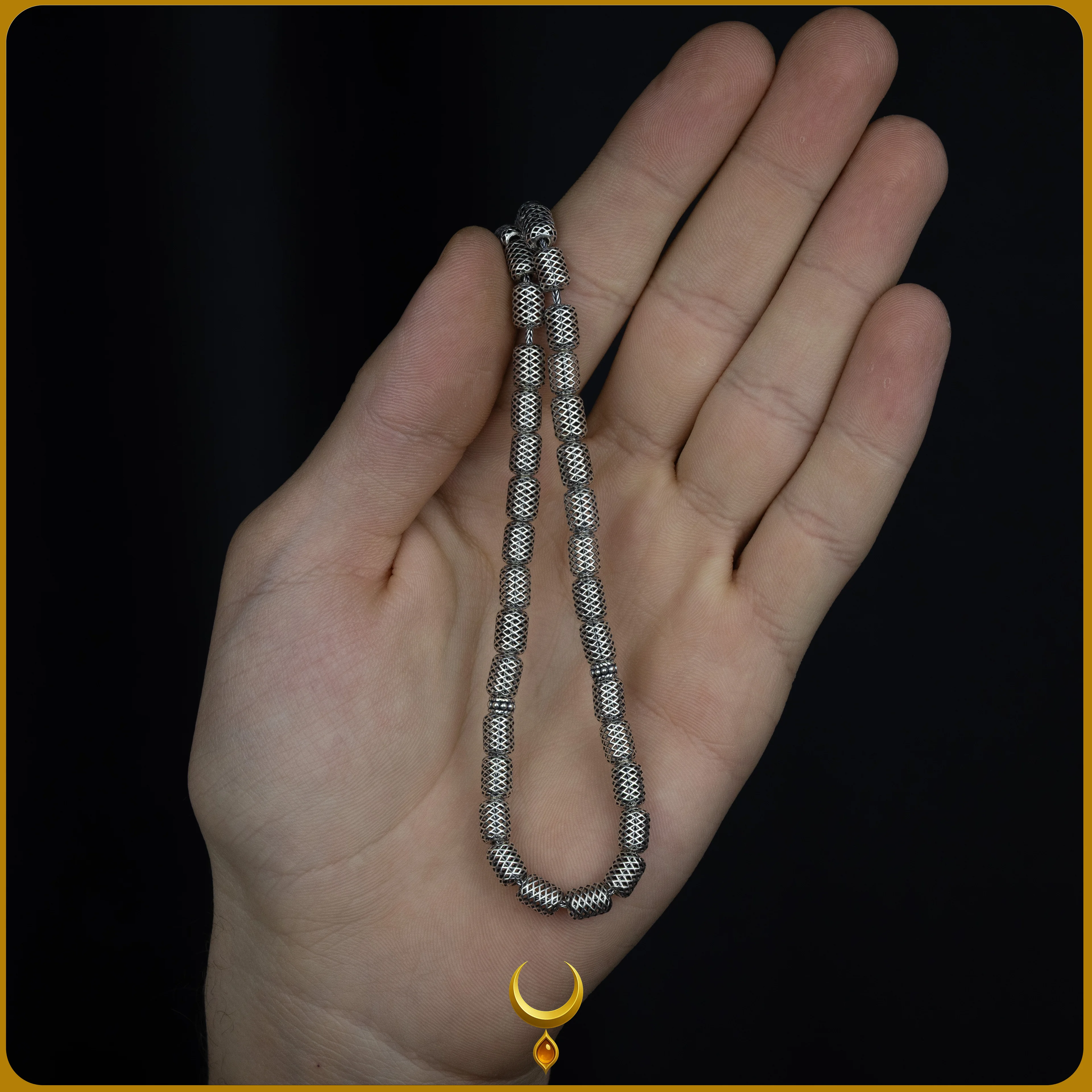 KAPSÜL KESİM TELKARİ MODEL 925 AYAR GÜMÜŞ TESBİH