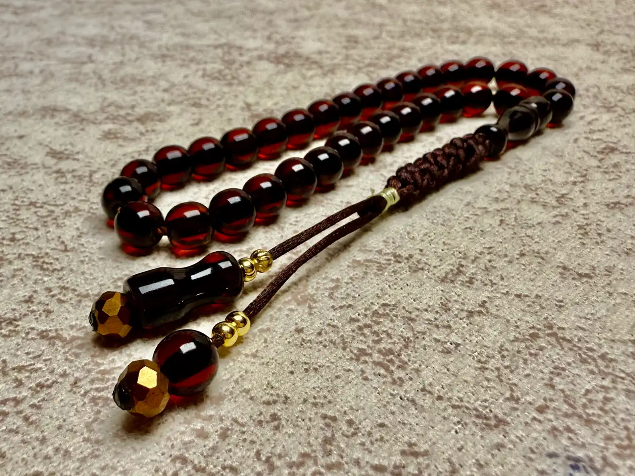 2’li Sıkma Kehribar Tesbih Seti