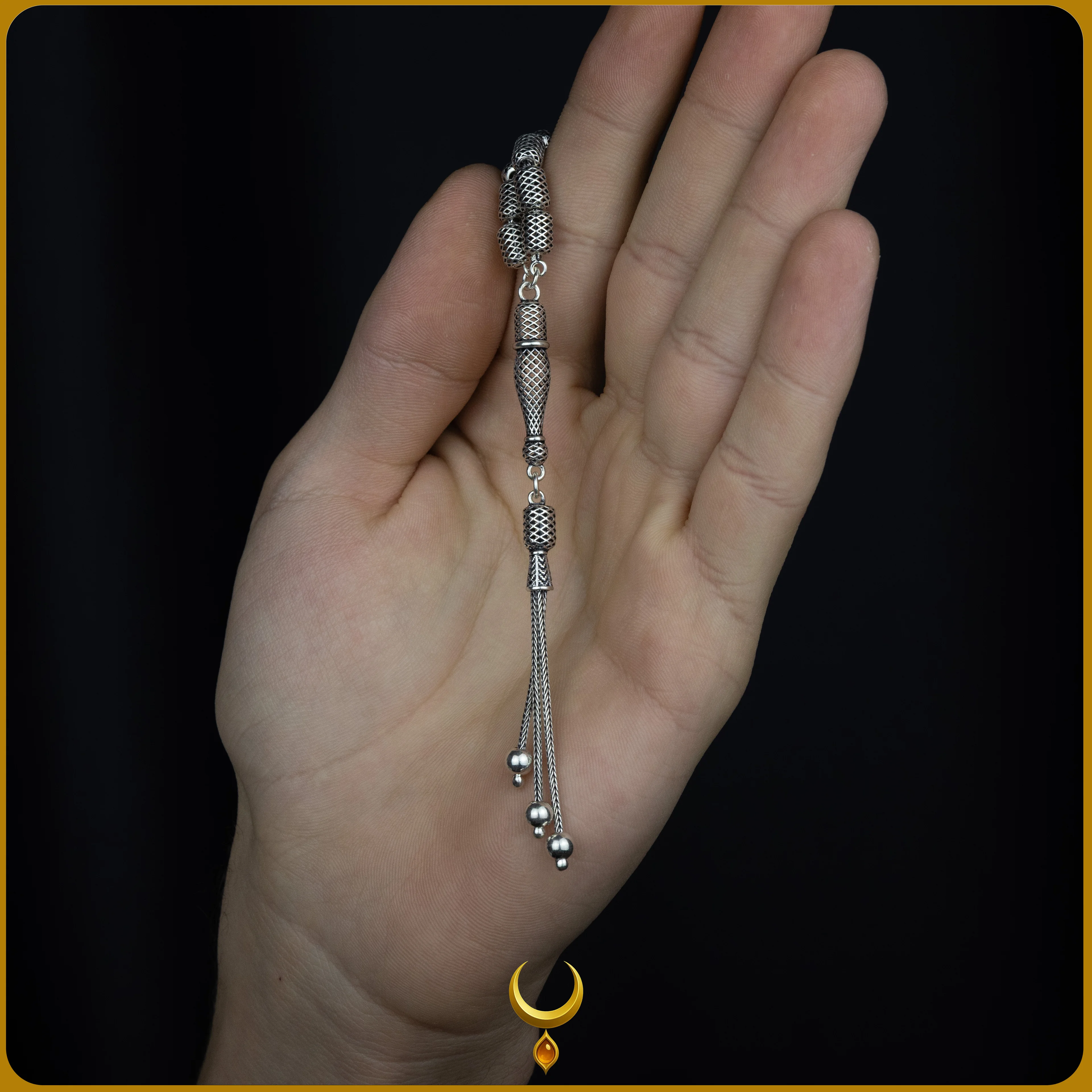 KAPSÜL KESİM TELKARİ MODEL 925 AYAR GÜMÜŞ TESBİH
