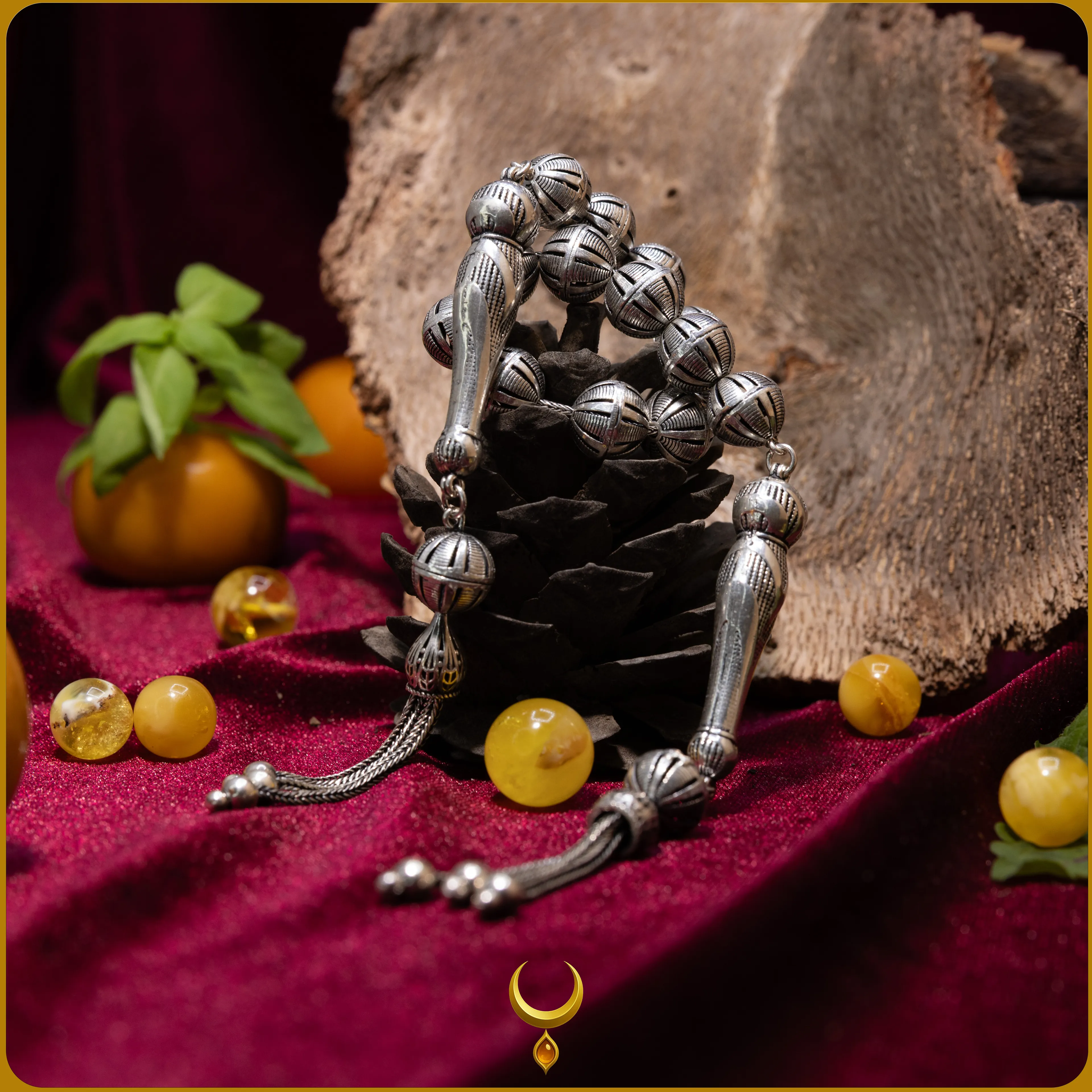 KÜRE KESİM TELKARİ MODEL 925 AYAR GÜMÜŞ ZAZA TESBİH