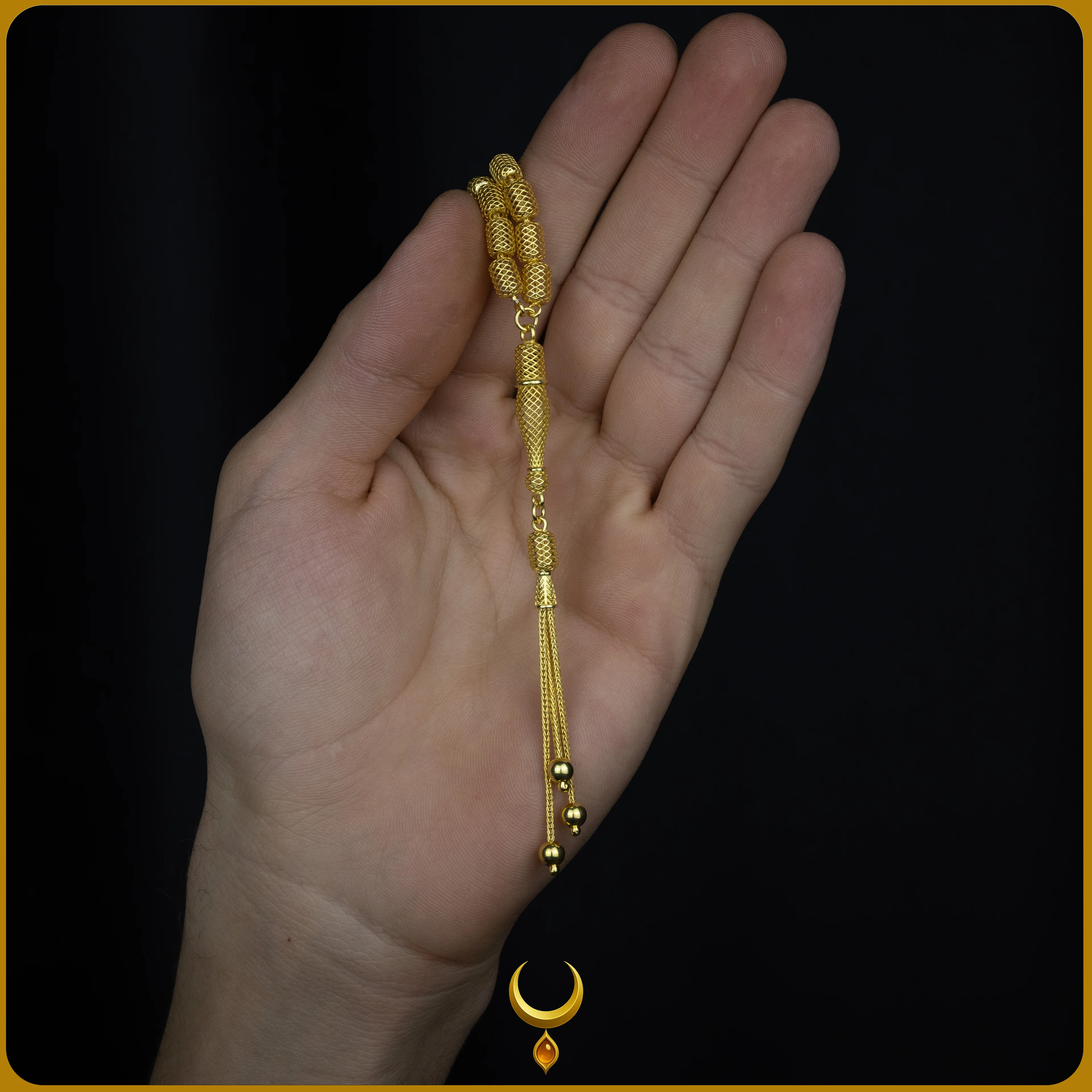 KAPSÜL KESİM TELKARİ MODEL GOLD 925 AYAR GÜMÜŞ TESBİH