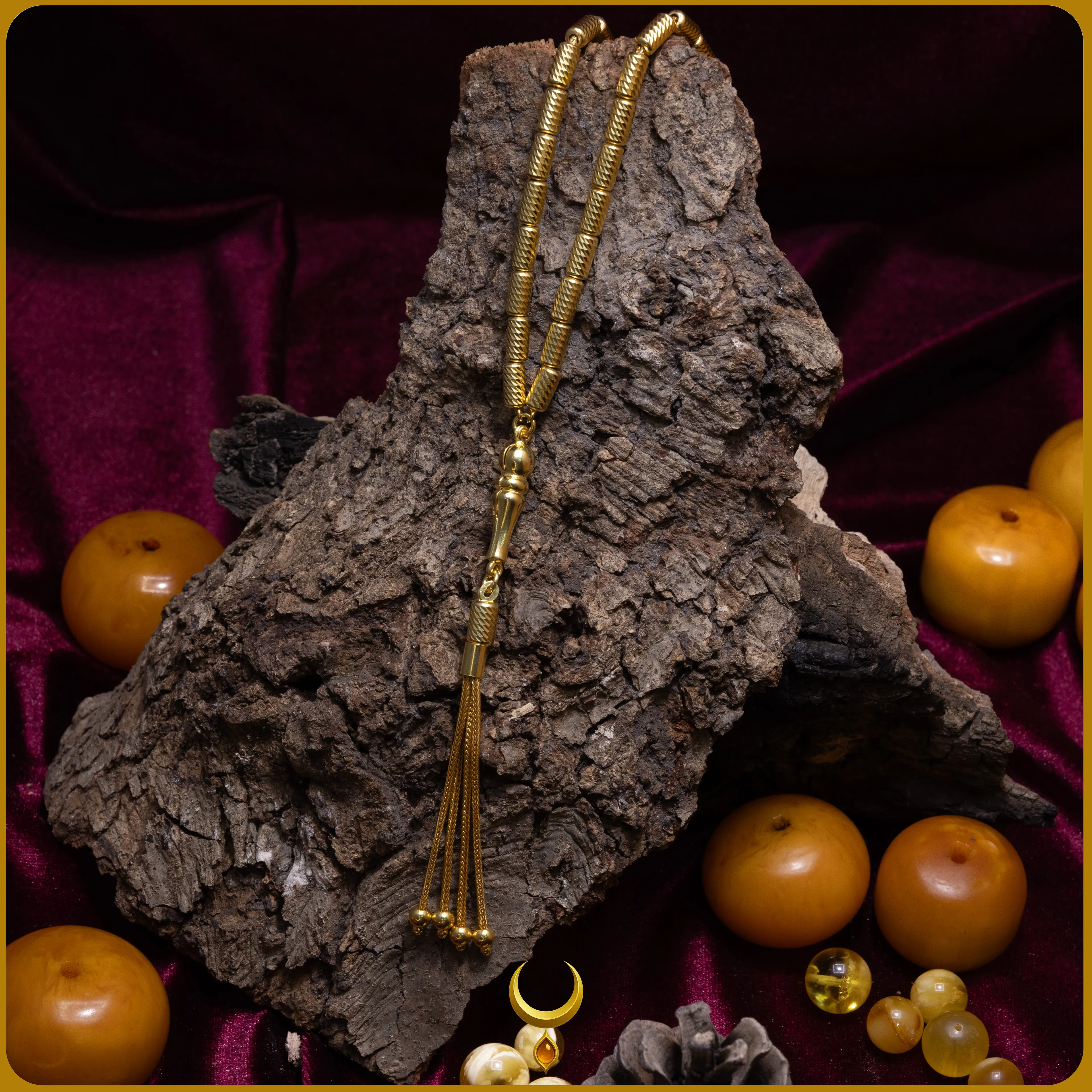 FASETA KESİM KAPSÜL MODEL 925 AYAR GÜMÜŞ GOLD TESBİH