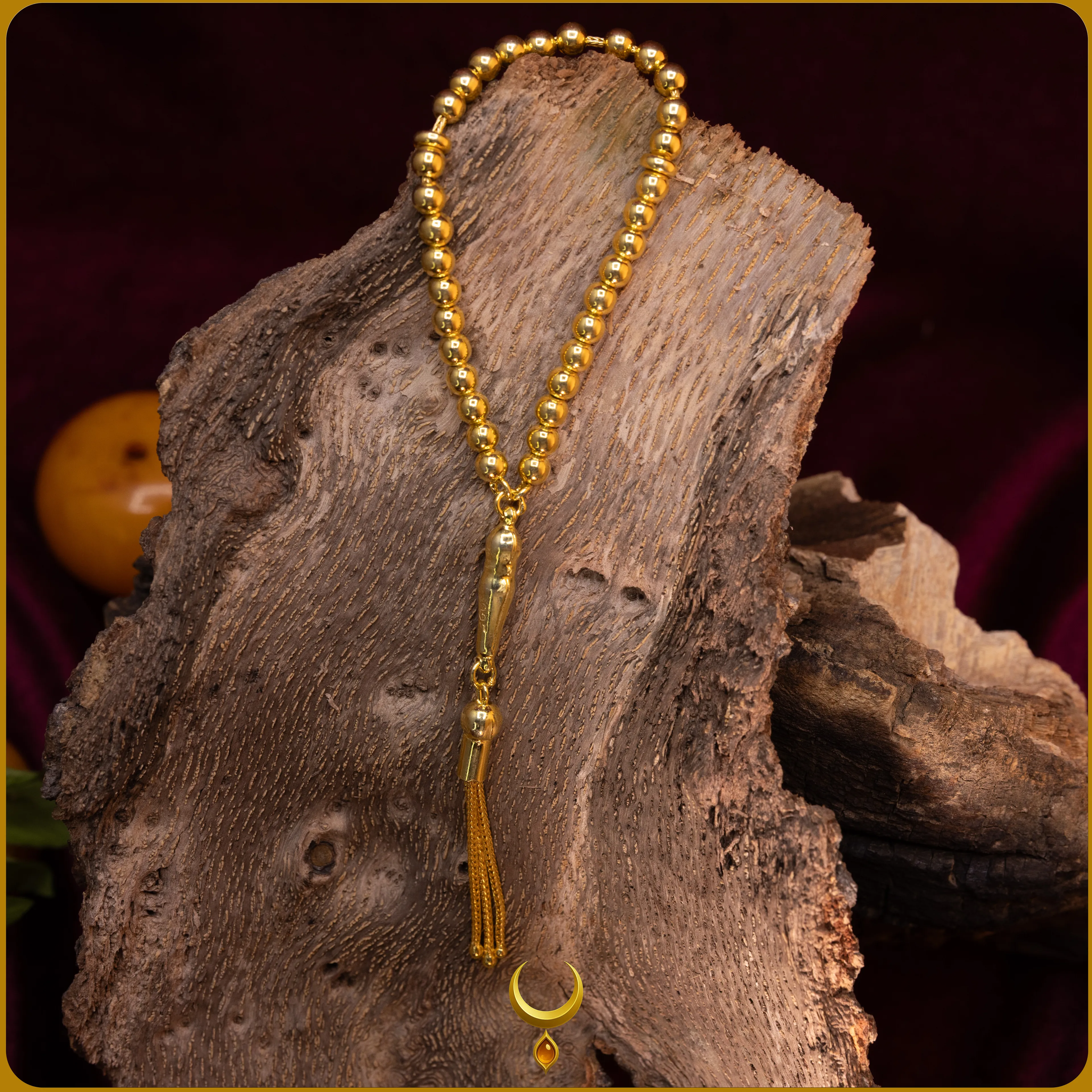 KÜRE KESİM GOLD 925 AYAR GÜMÜŞ TESBİH