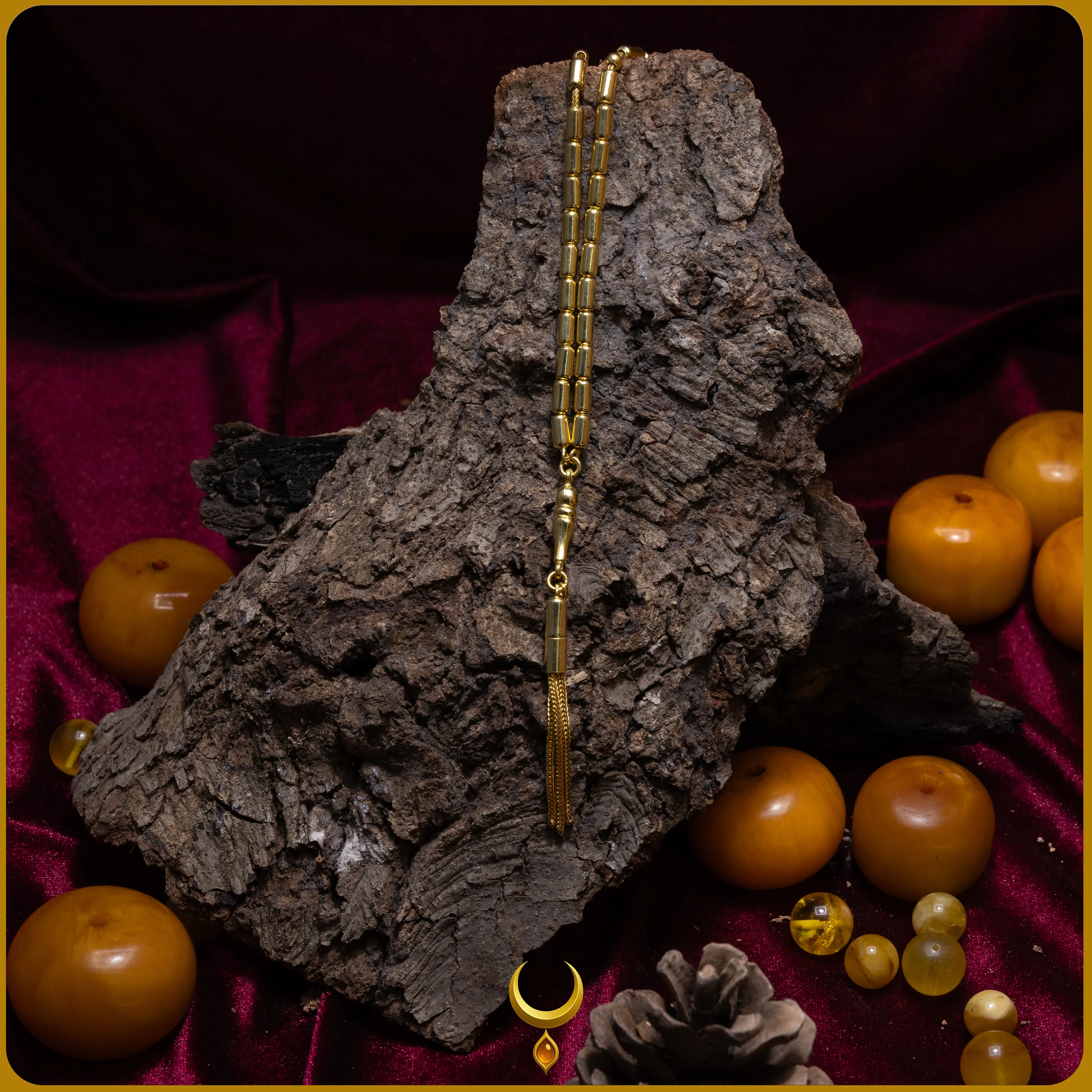 KAPSÜL KESİM 925 AYAR GÜMÜŞ GOLD TESBİH