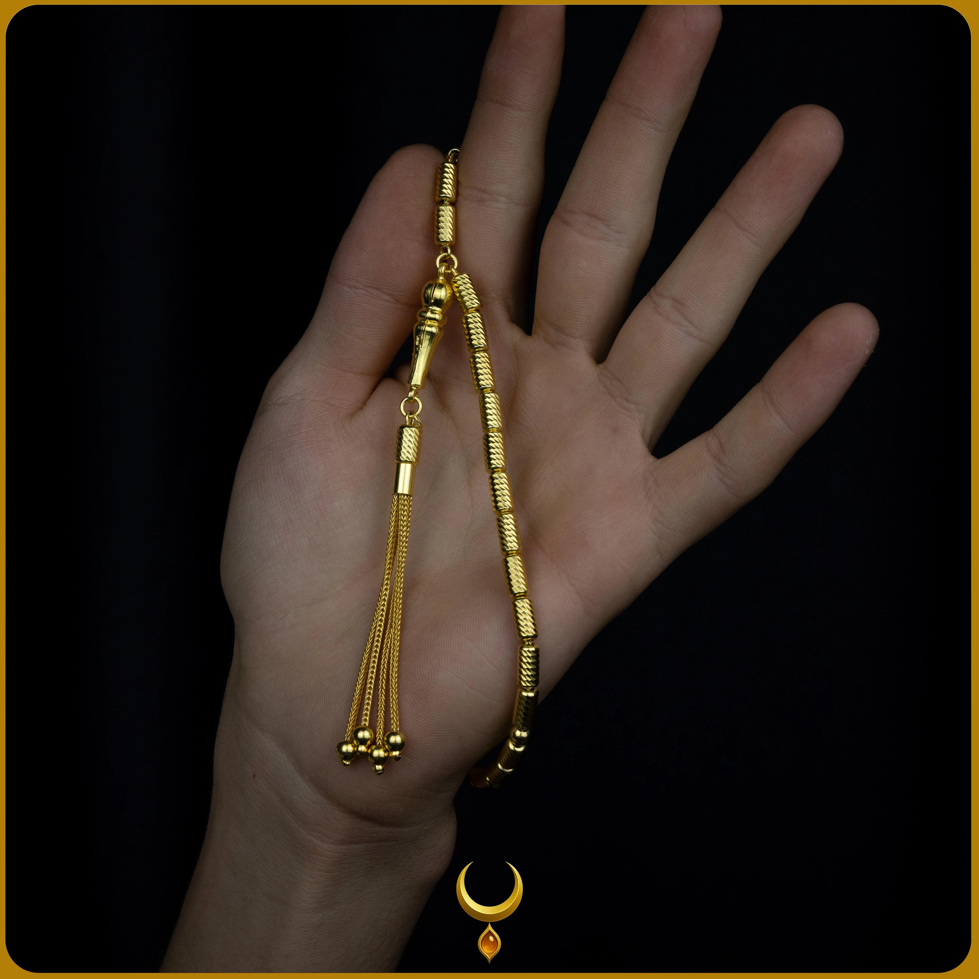 FASETA KESİM KAPSÜL MODEL 925 AYAR GÜMÜŞ GOLD TESBİH