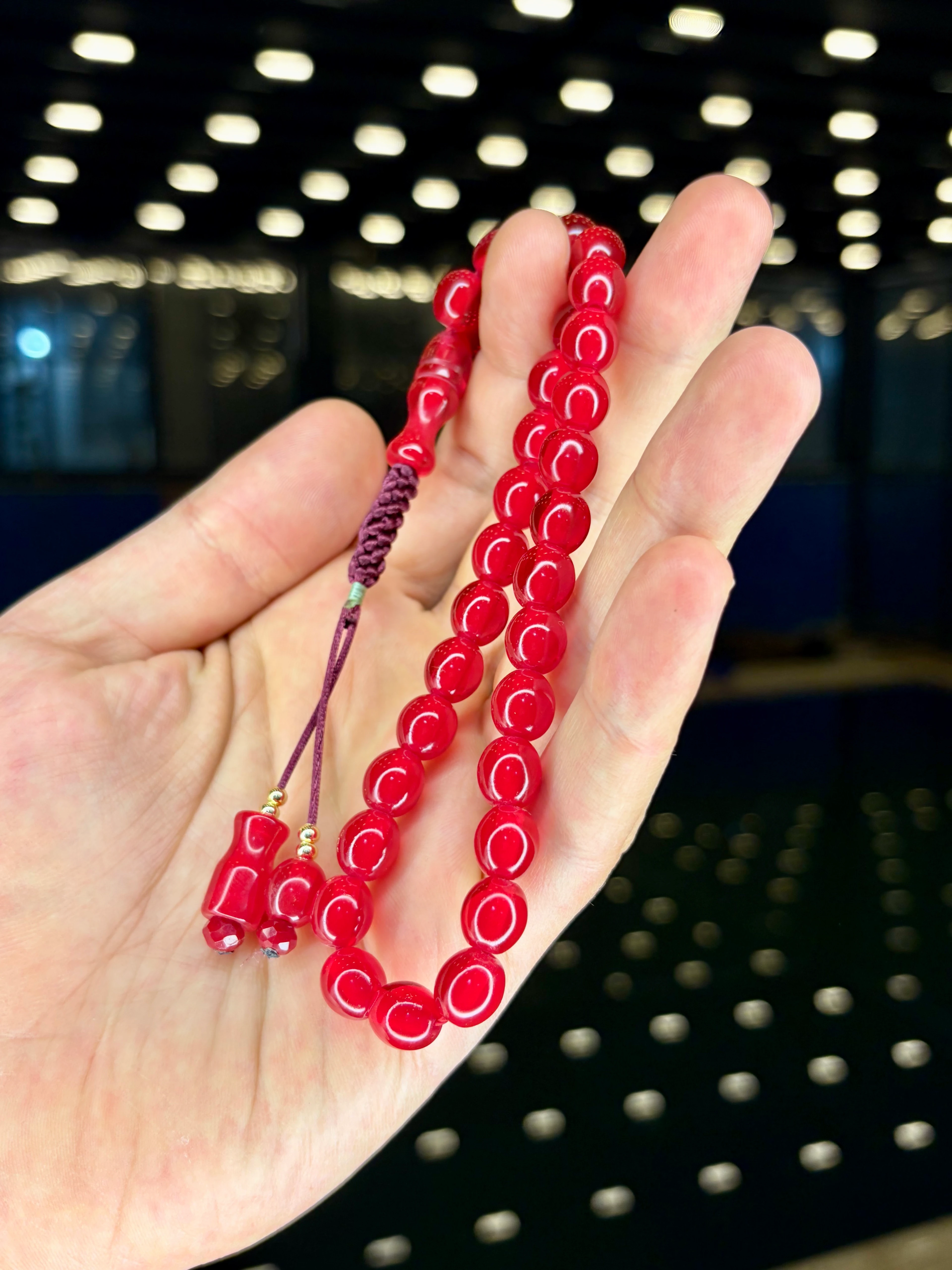 EL İŞÇİLİĞİ ÖRGÜLÜ BEYZİ KESİM SIKMA KEHRİBAR TESBİH