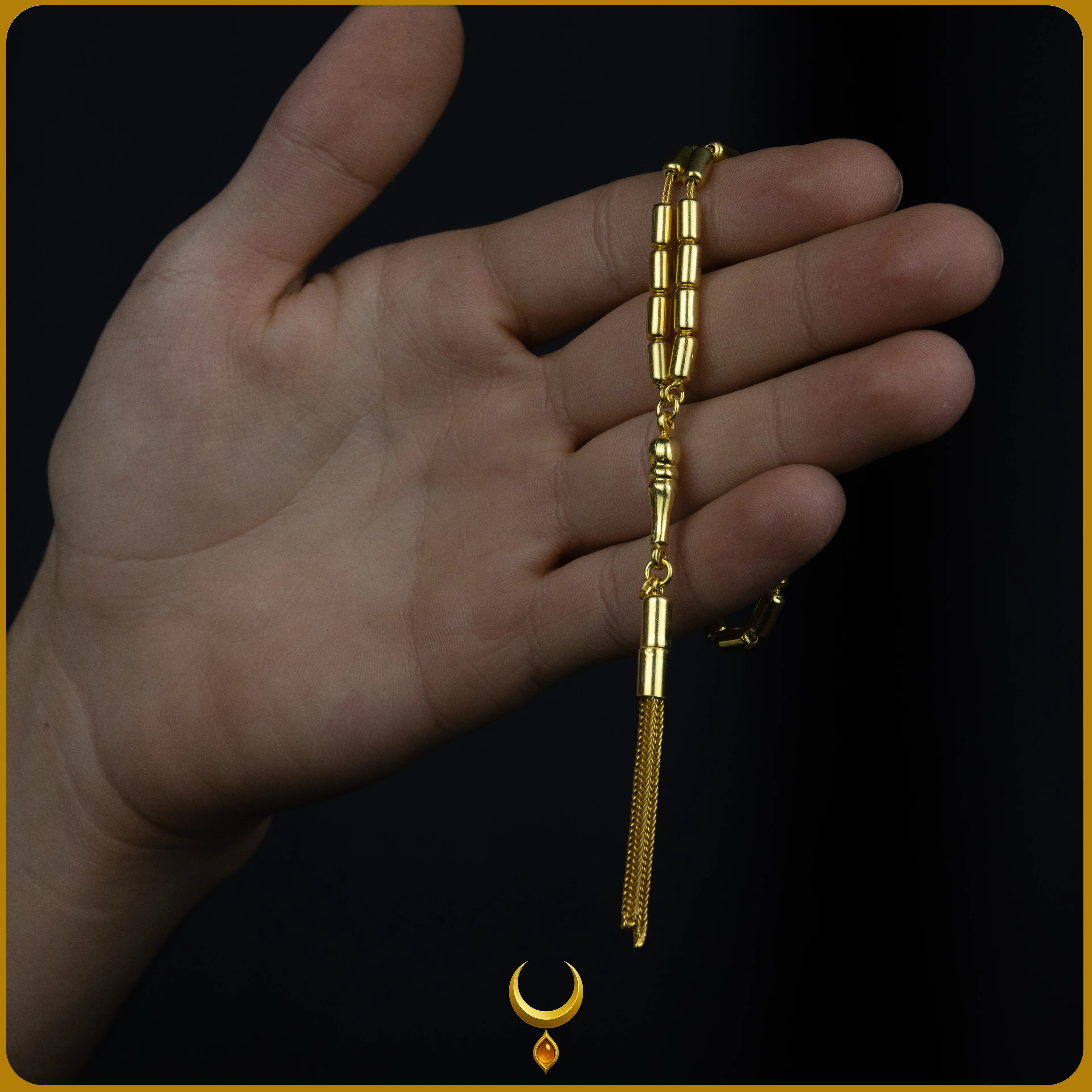 KAPSÜL KESİM 925 AYAR GÜMÜŞ GOLD TESBİH