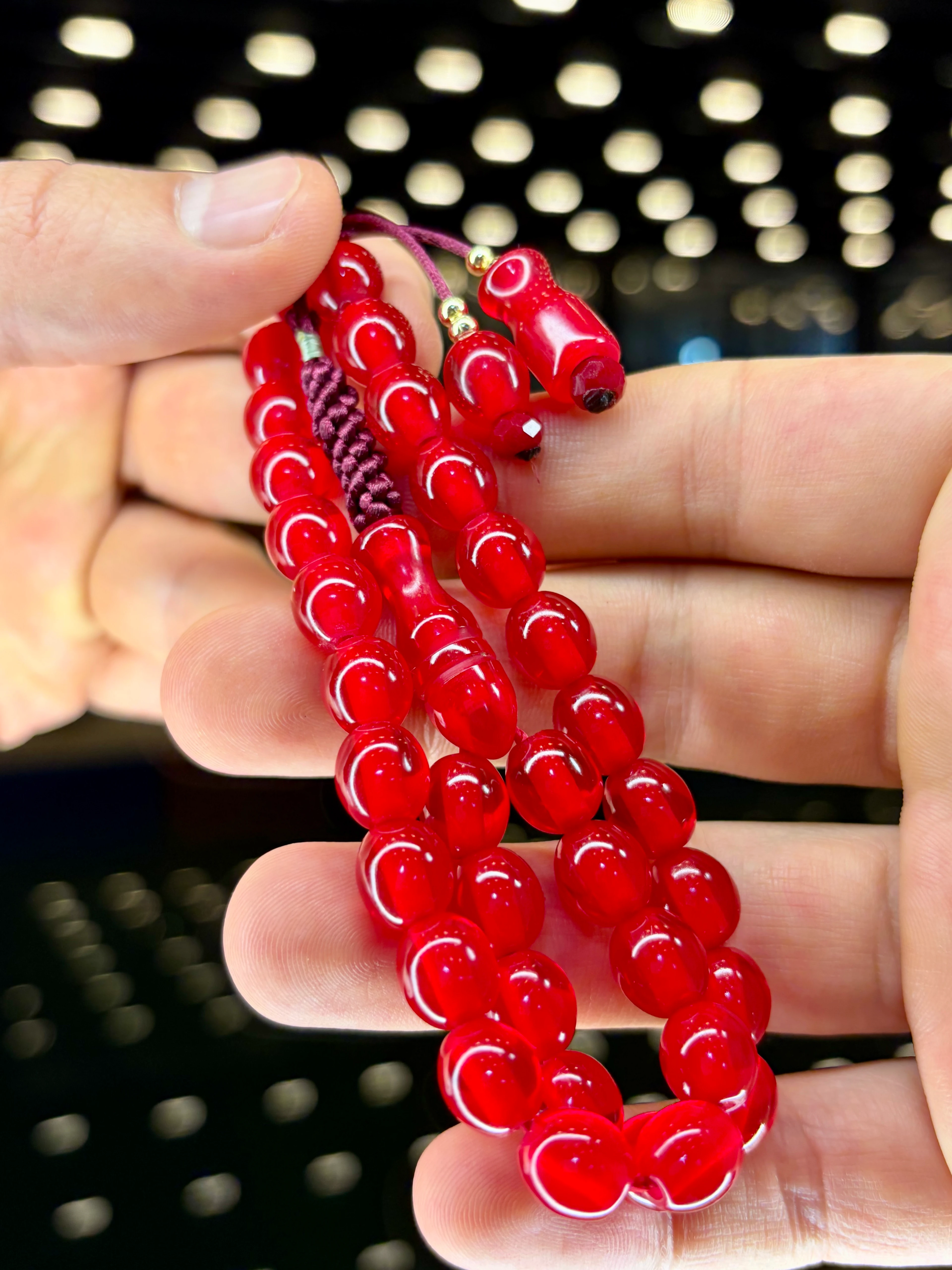 EL İŞÇİLİĞİ ÖRGÜLÜ BEYZİ KESİM SIKMA KEHRİBAR TESBİH