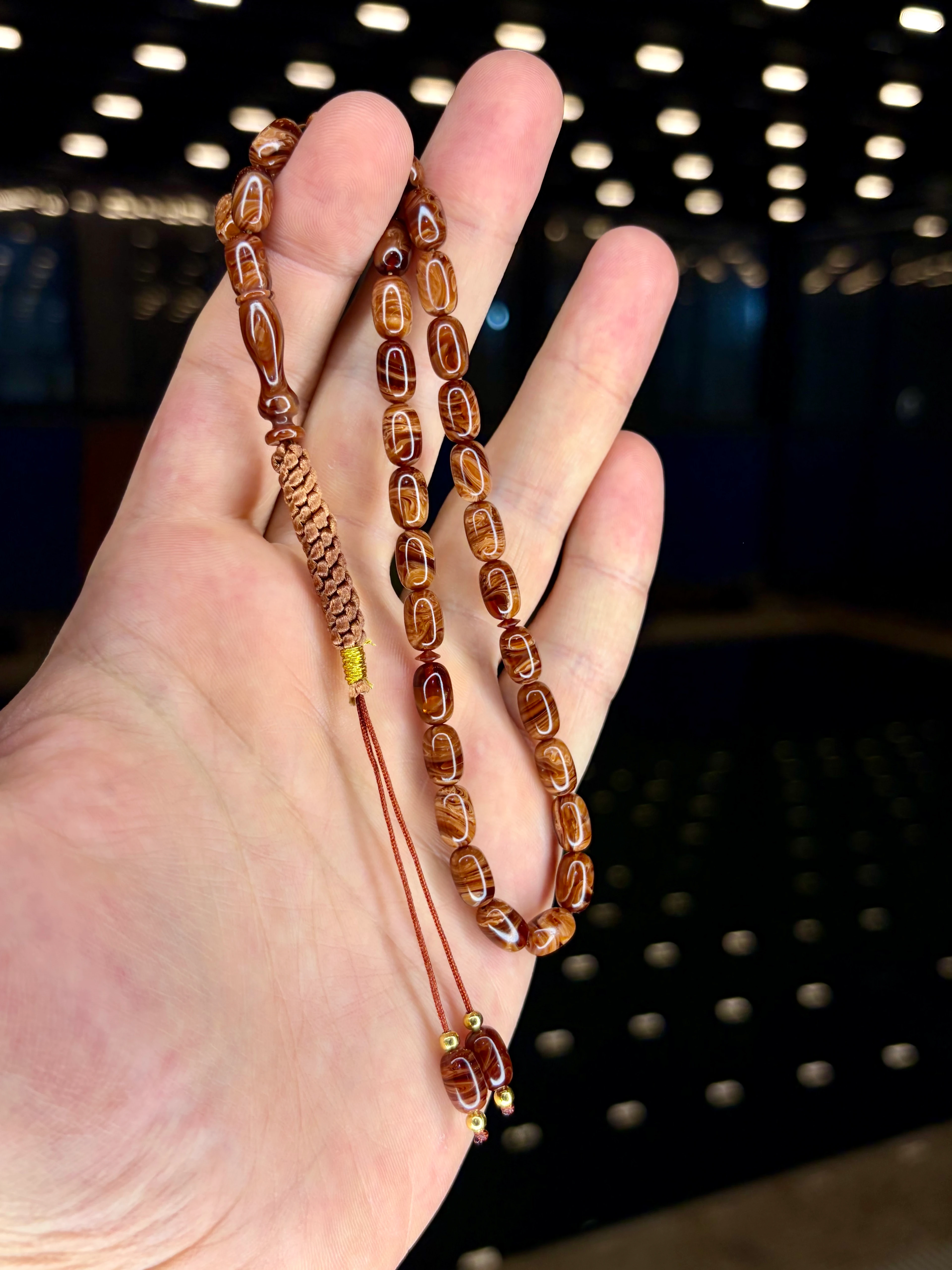 EL İŞÇİLİĞİ ÖRGÜLÜ KAPSÜL KESİM SIKMA KEHRİBAR TESBİH