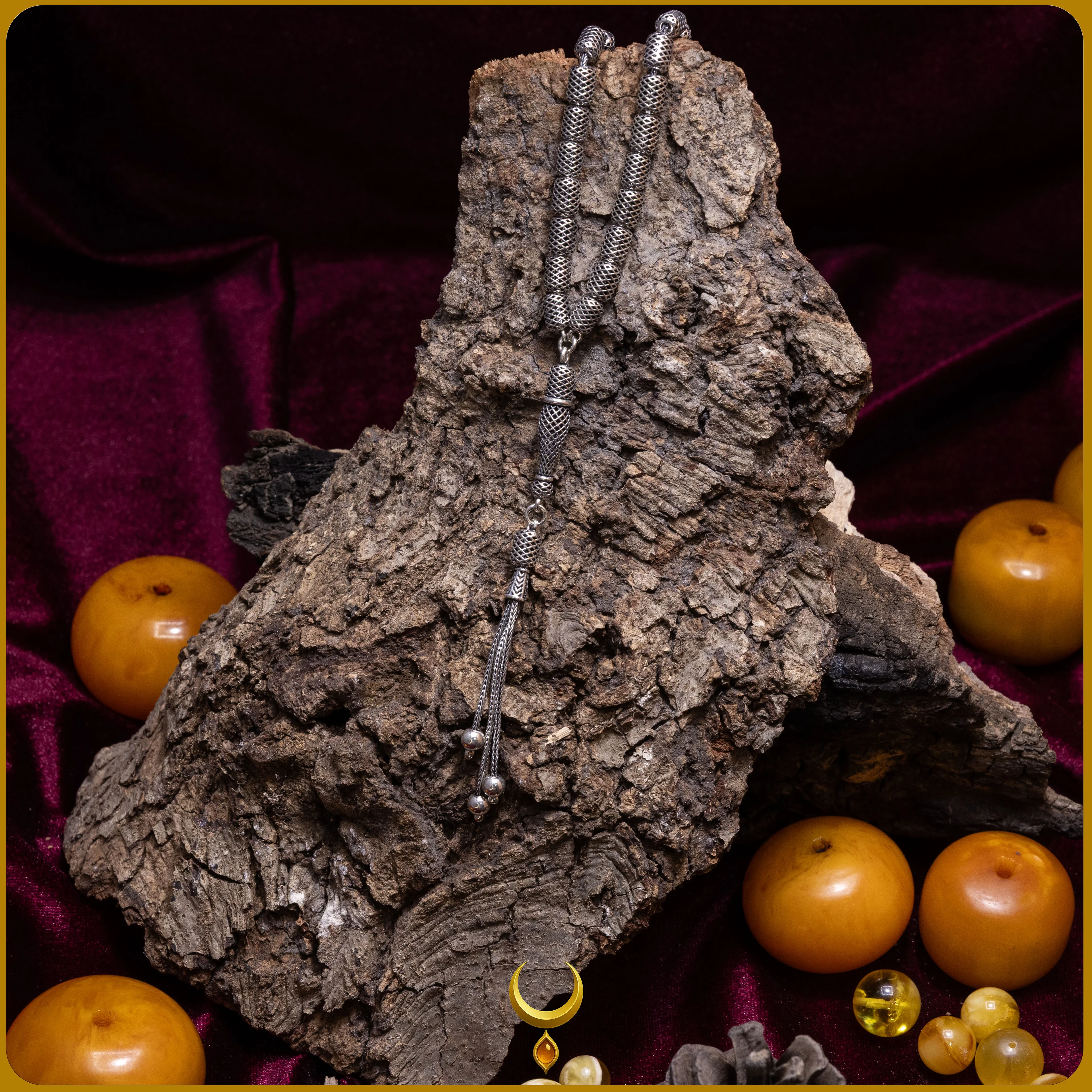 KAPSÜL KESİM TELKARİ MODEL 925 AYAR GÜMÜŞ TESBİH