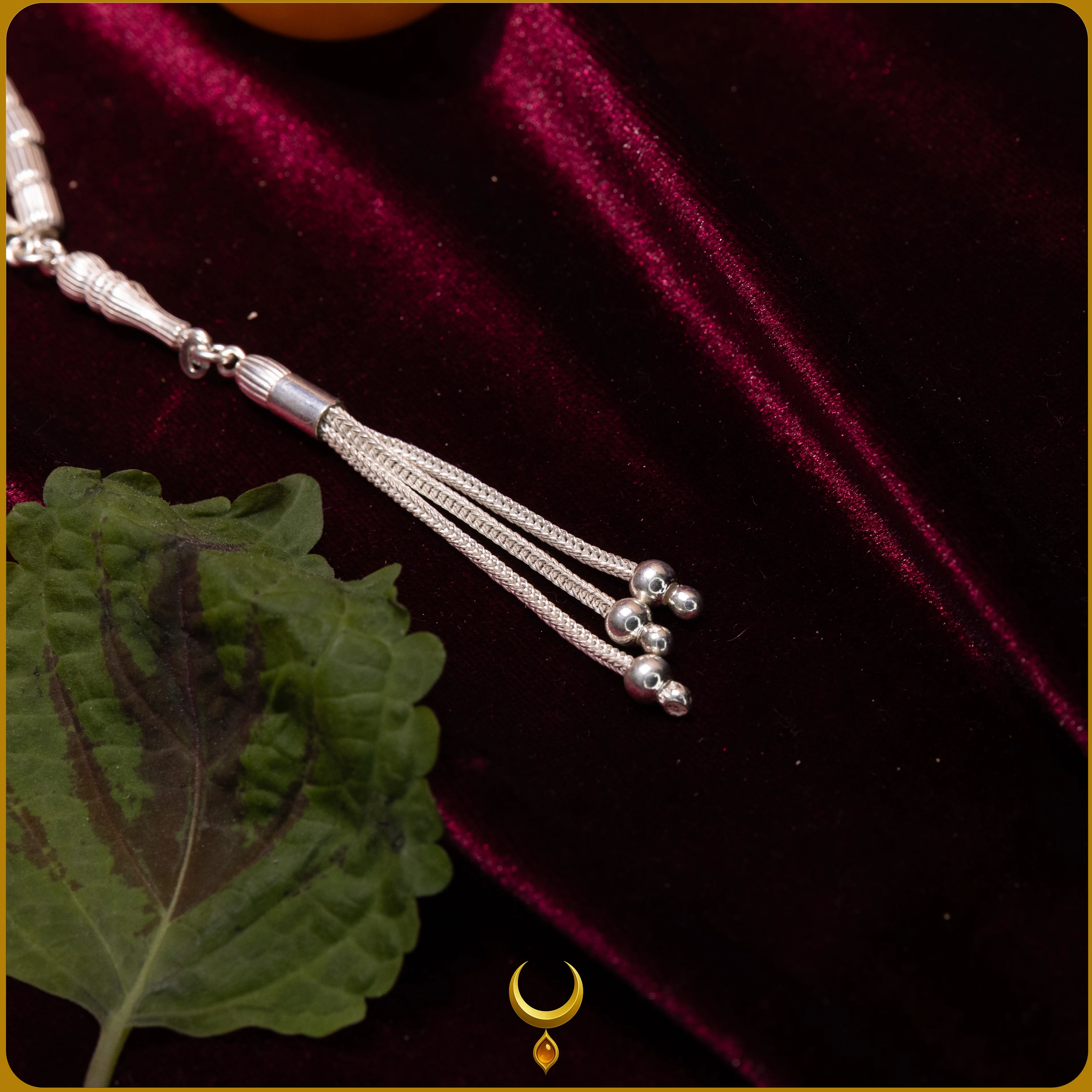 KAPSÜL KESİM DÜZ ÇİZGİ MOTİFLİ 925 AYAR GÜMÜŞ TESBİH