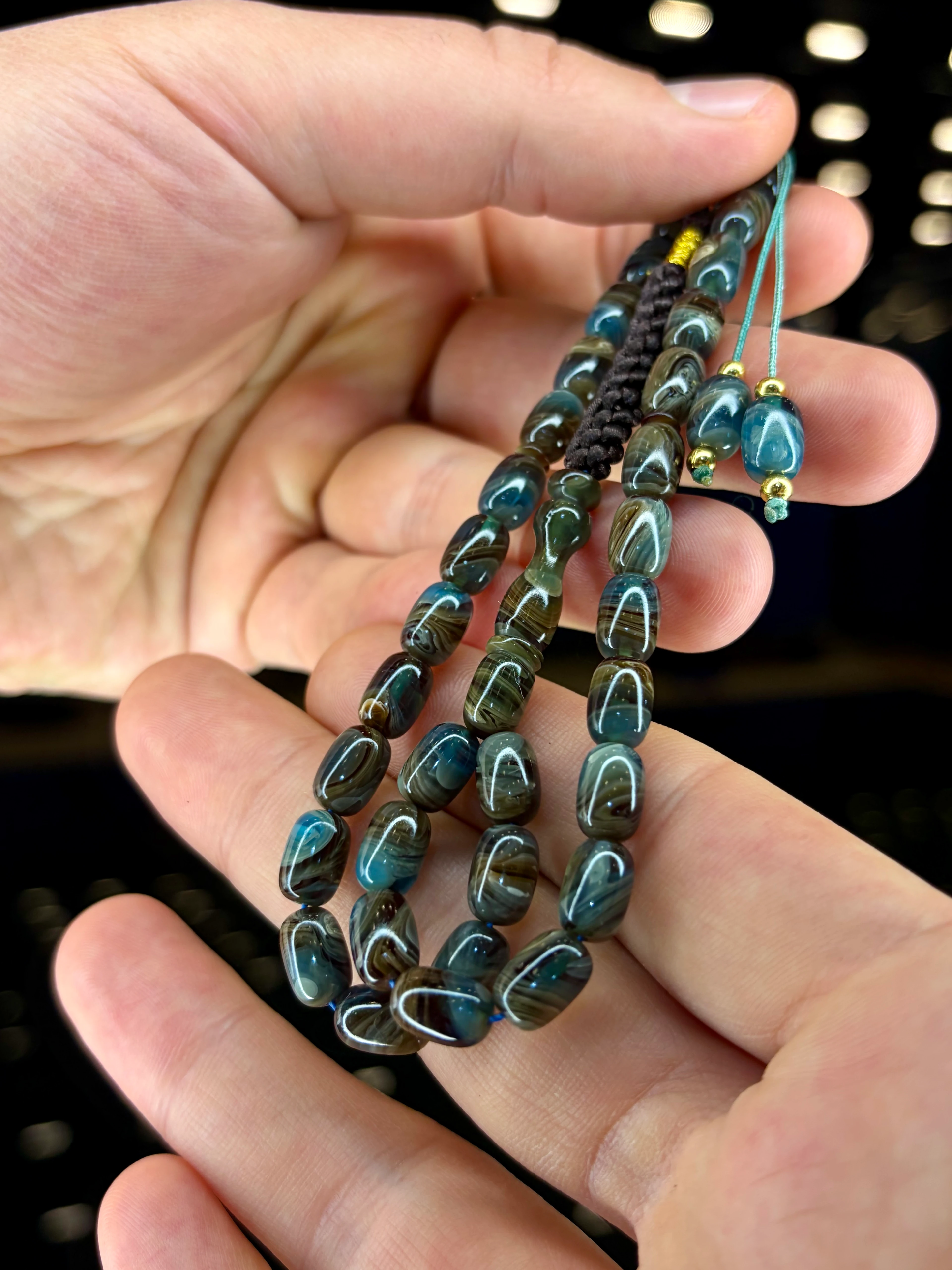 EL İŞÇİLİĞİ ÖRGÜLÜ KAPSÜL KESİM SIKMA KEHRİBAR TESBİH