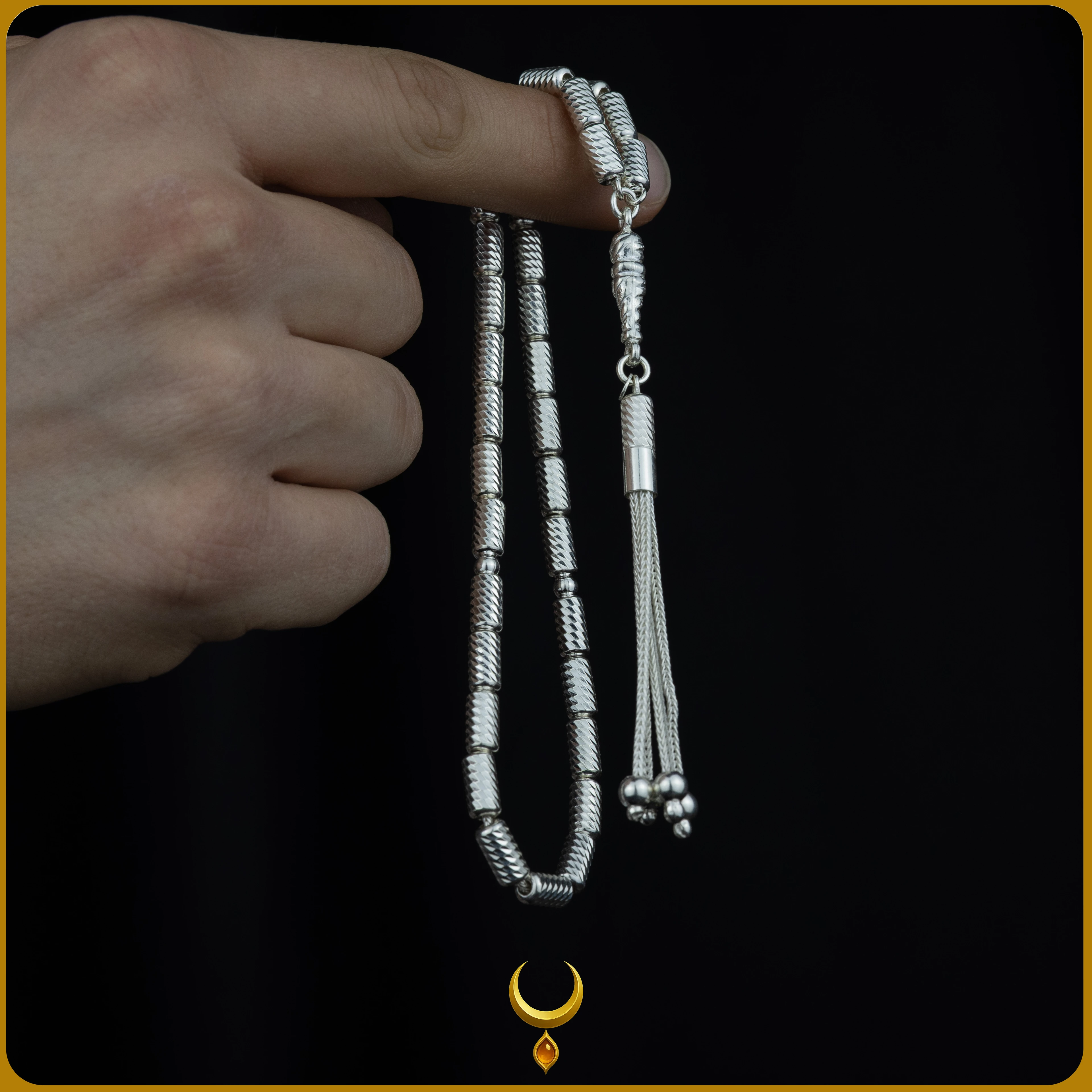 FASETA KESİM KAPSÜL MODEL 925 AYAR GÜMÜŞ TESBİH