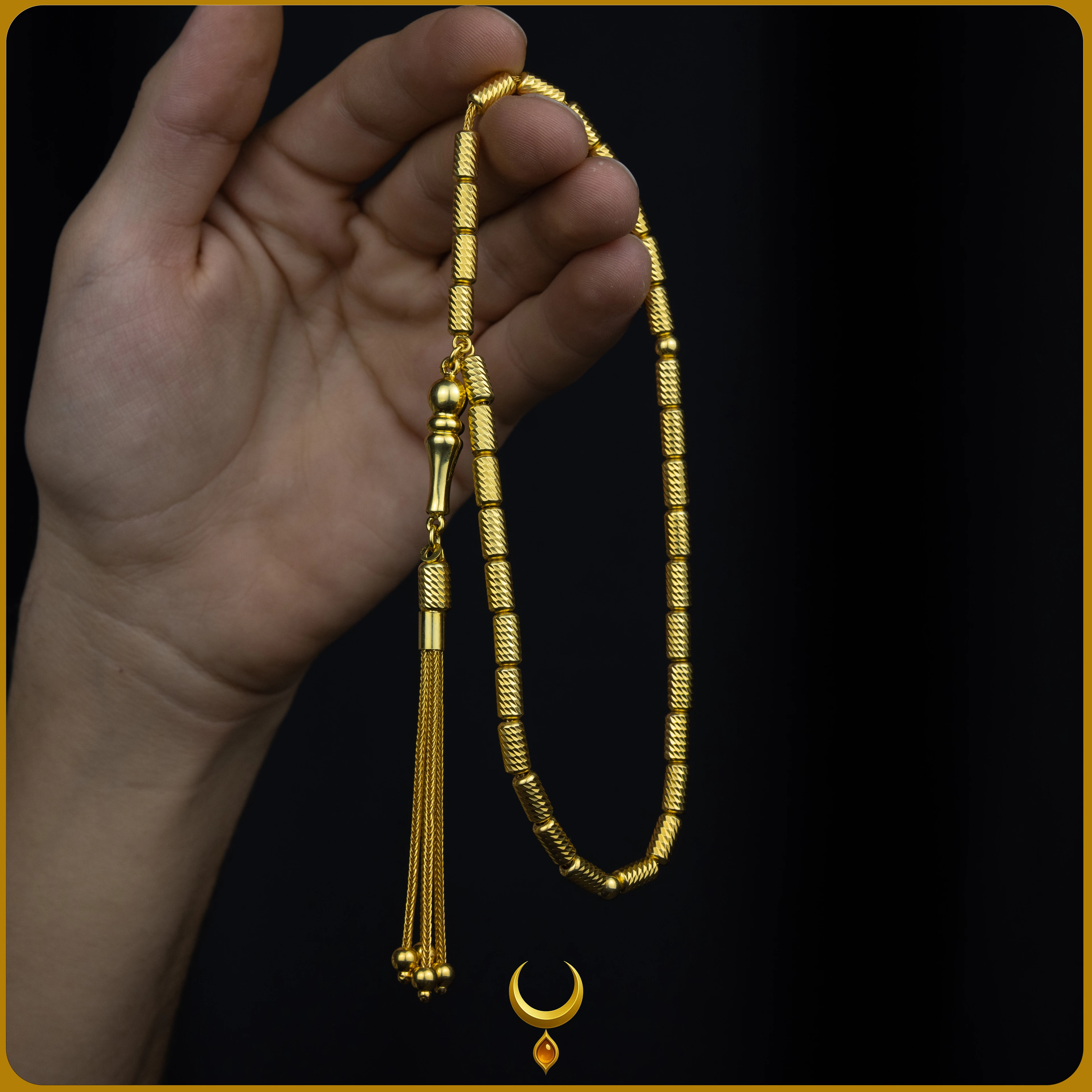 FASETA KESİM KAPSÜL MODEL 925 AYAR GÜMÜŞ GOLD TESBİH