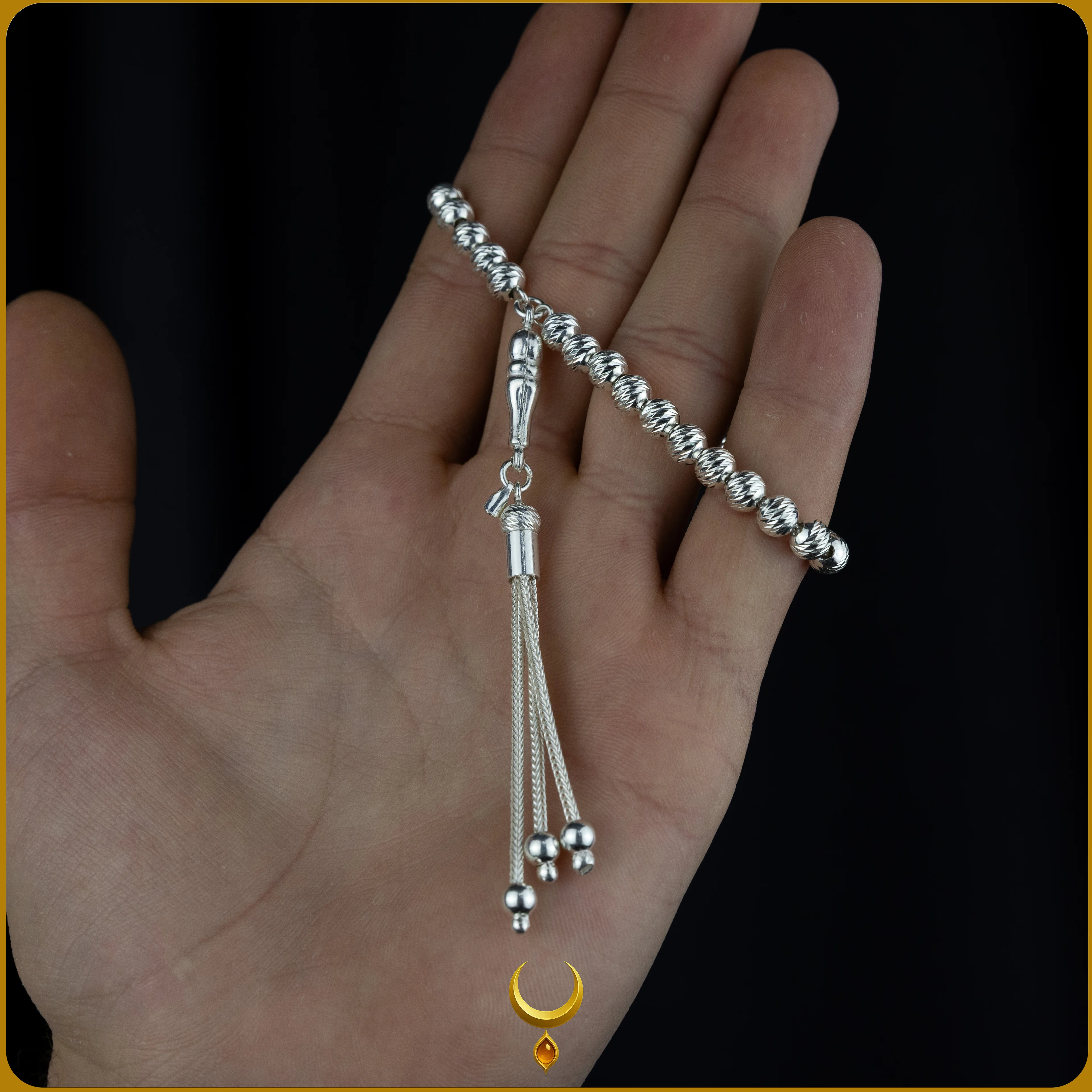 FASETA KESİM KÜRE MODEL 925 AYAR GÜMÜŞ TESBİH