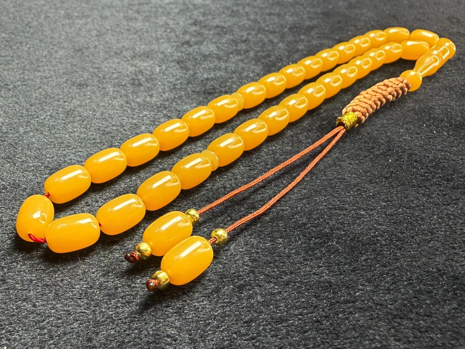 2’li Sıkma Kehribar Tesbih Seti 