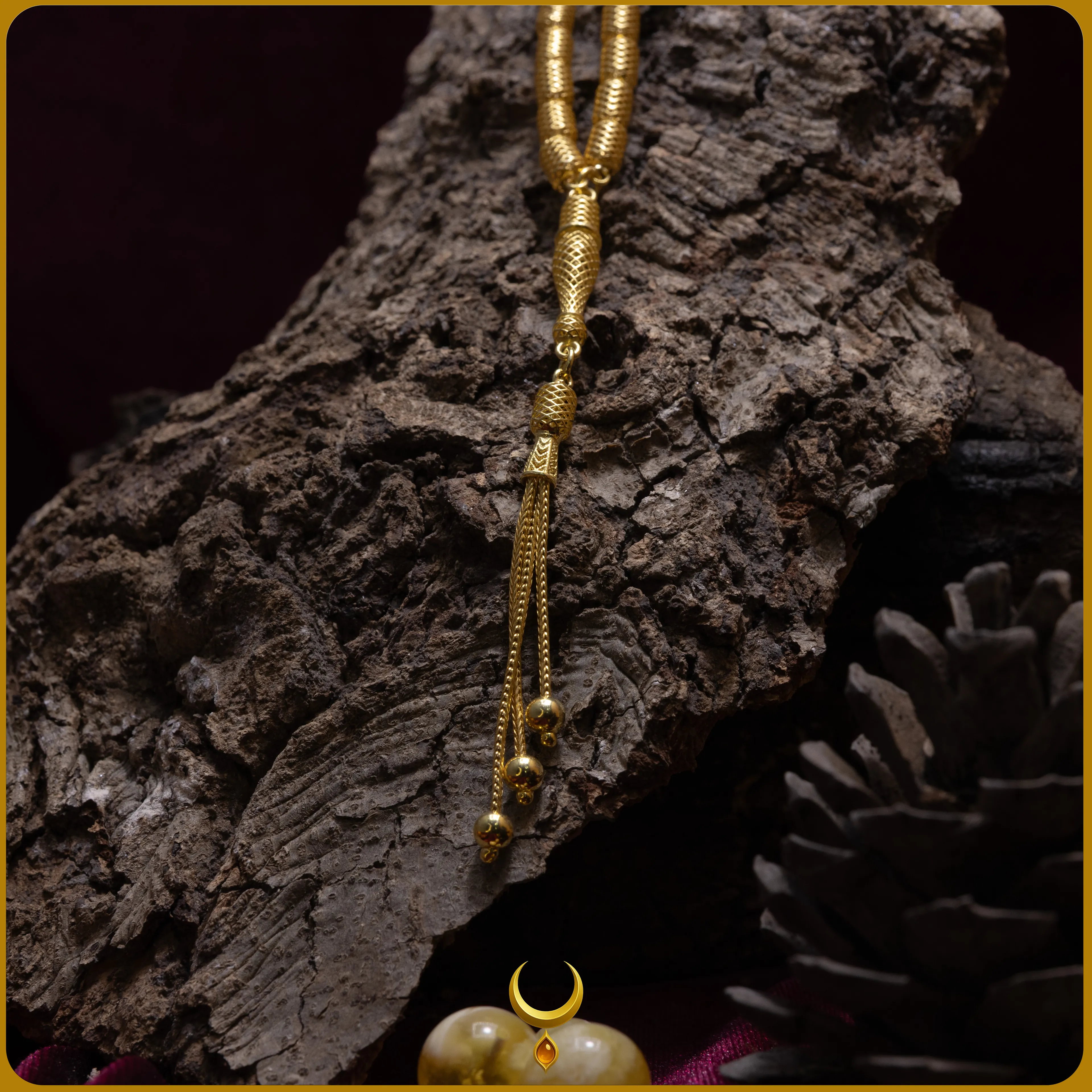 KAPSÜL KESİM TELKARİ MODEL GOLD 925 AYAR GÜMÜŞ TESBİH