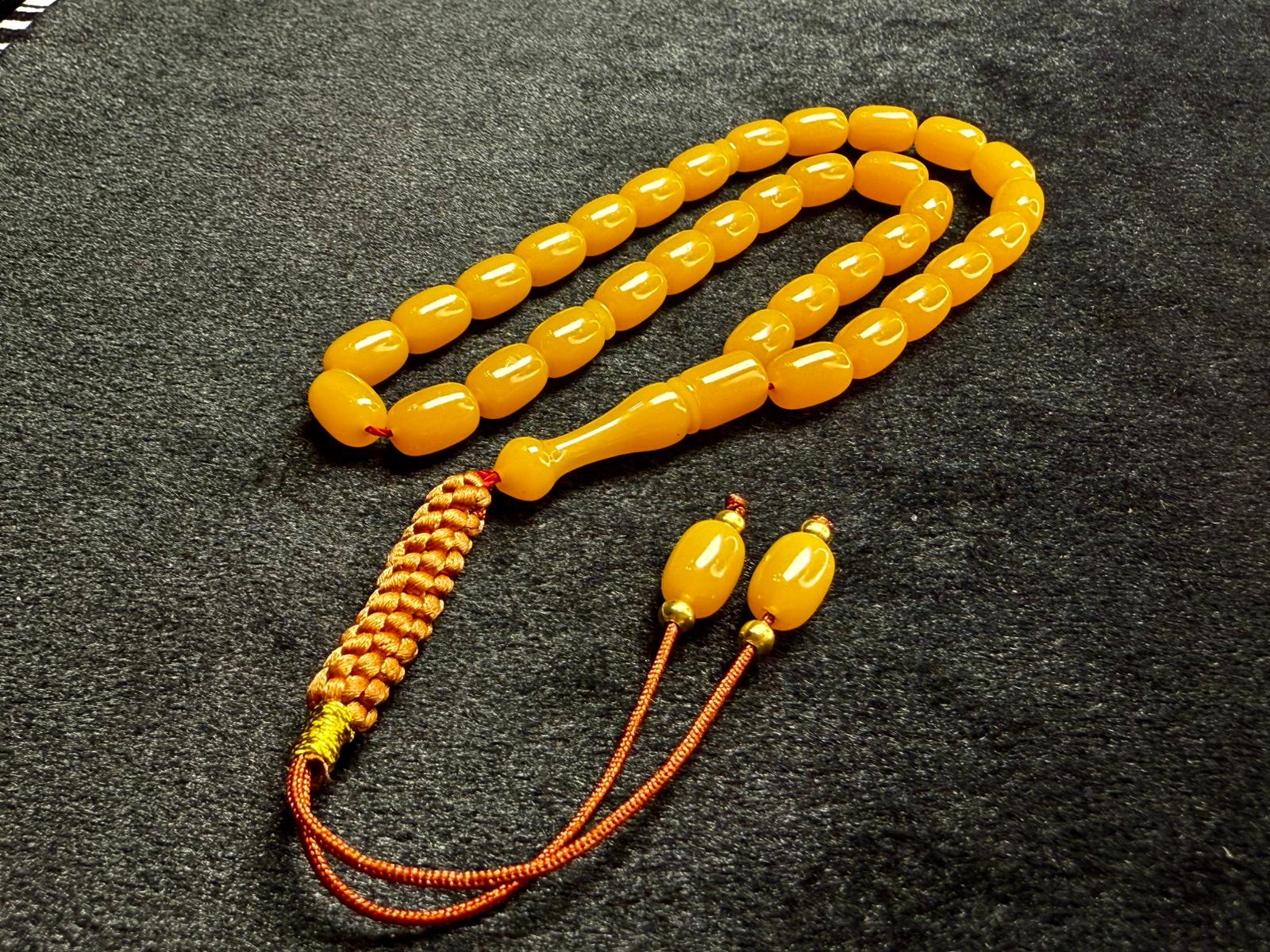 2’li Sıkma Kehribar Tesbih Seti 