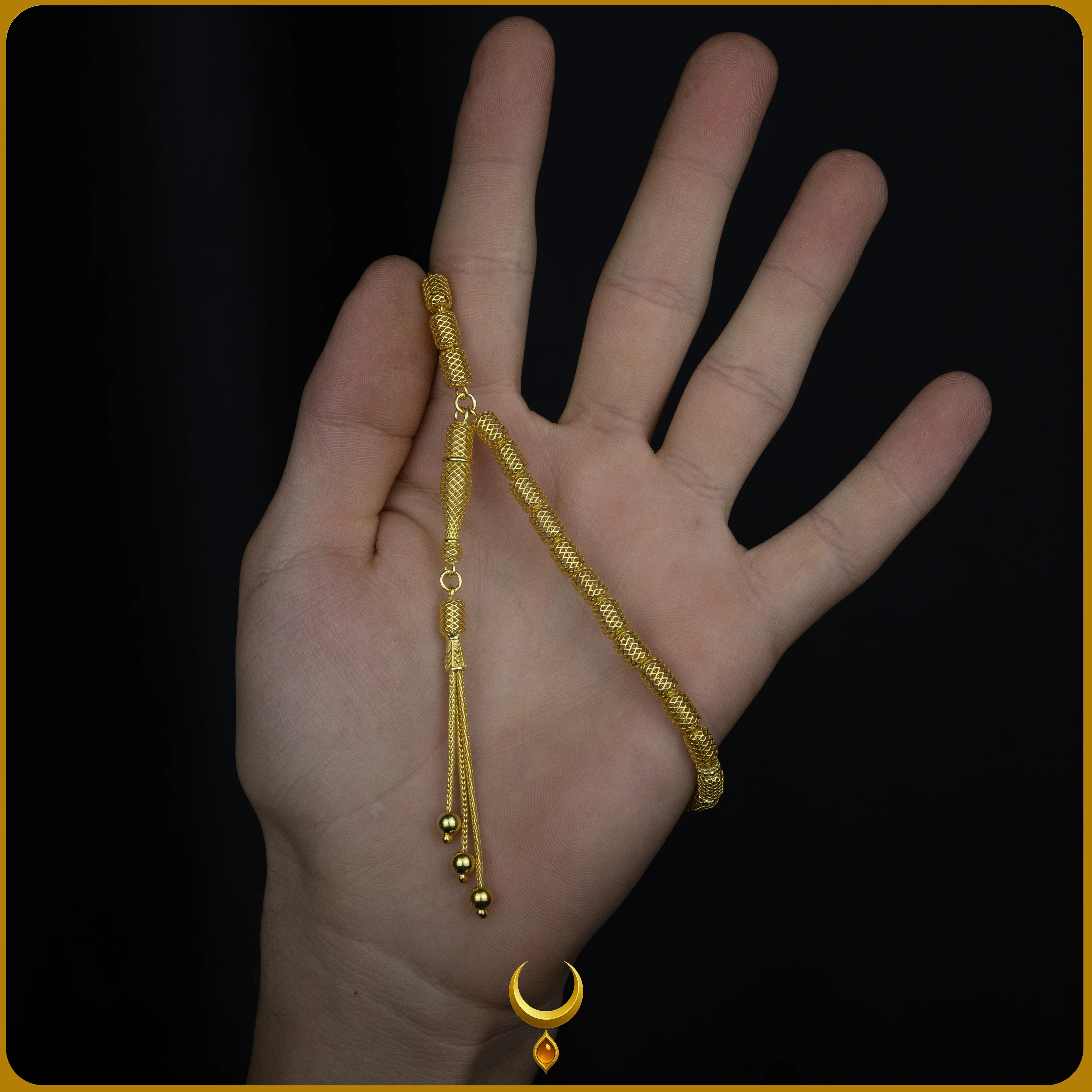 KAPSÜL KESİM TELKARİ MODEL GOLD 925 AYAR GÜMÜŞ TESBİH