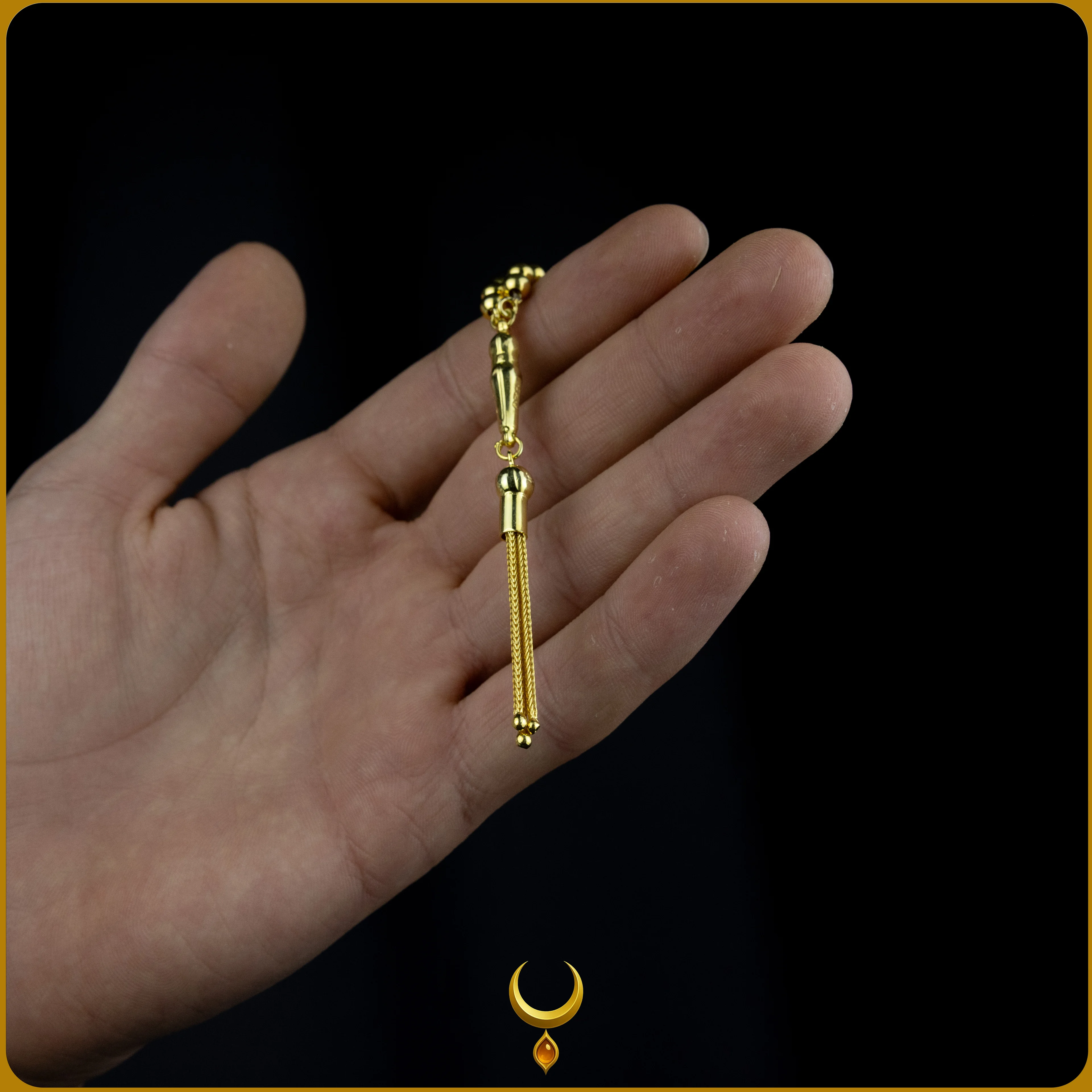 KÜRE KESİM GOLD 925 AYAR GÜMÜŞ TESBİH