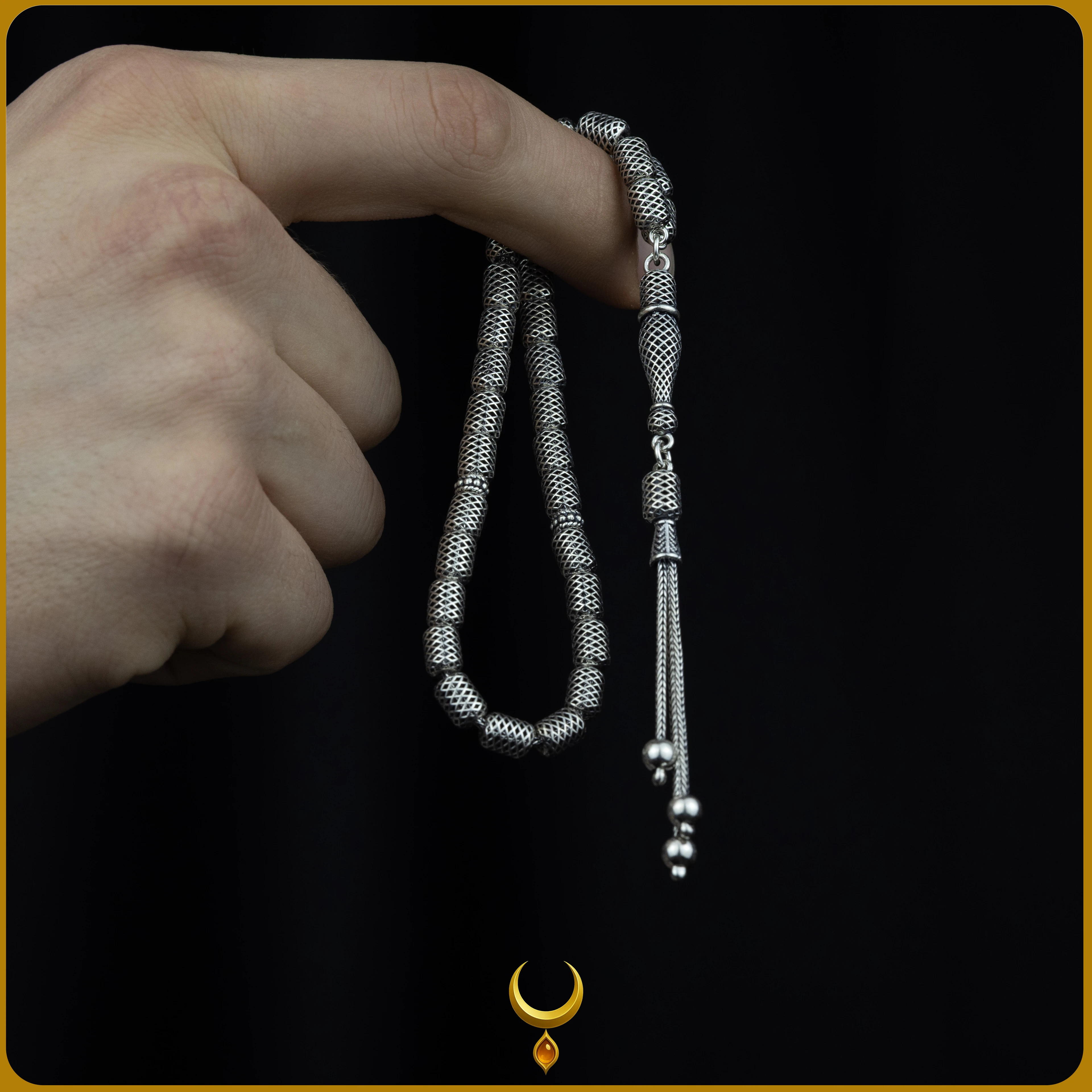 KAPSÜL KESİM TELKARİ MODEL 925 AYAR GÜMÜŞ TESBİH