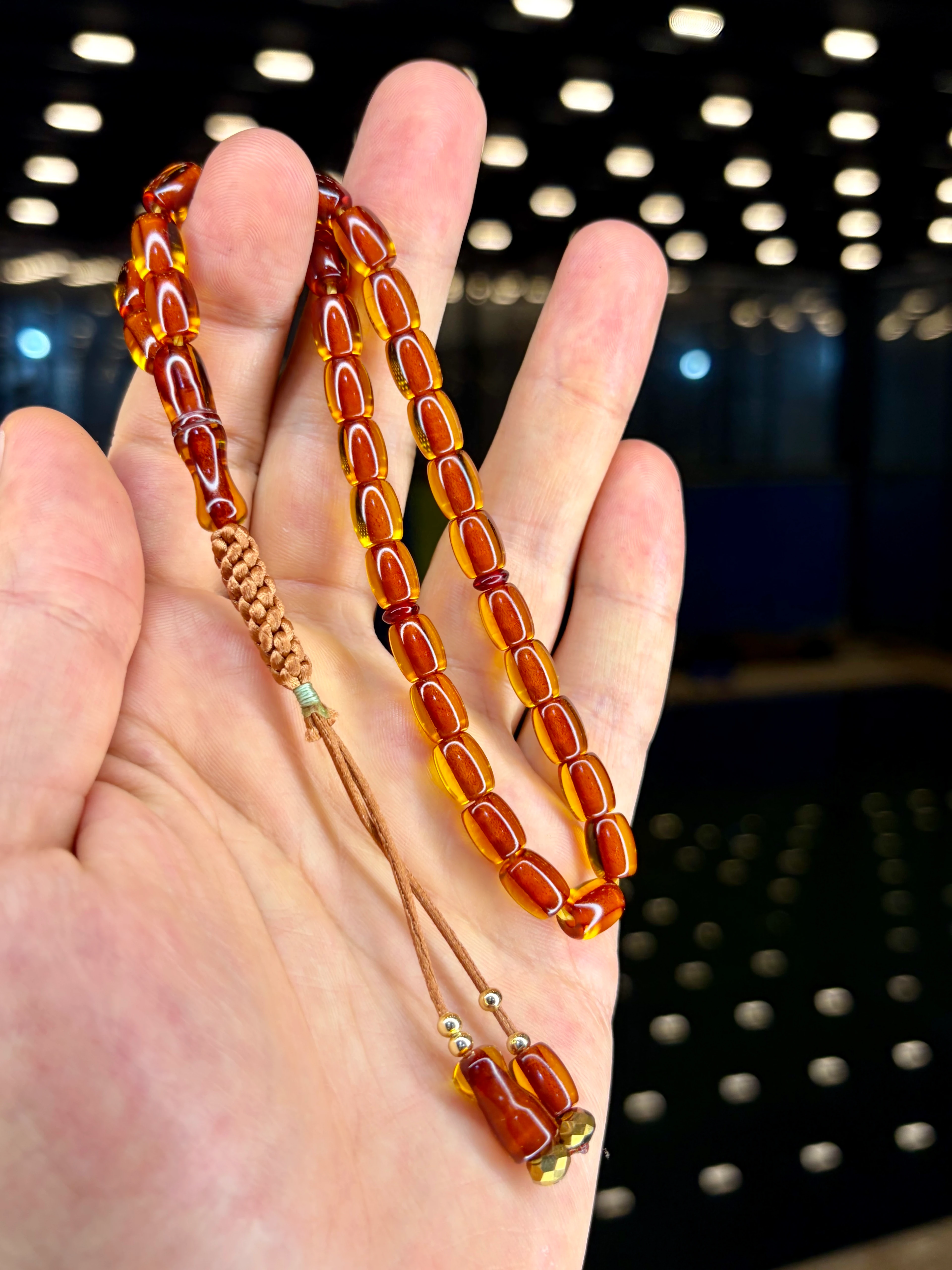 EL İŞÇİLİĞİ ÖRGÜLÜ KAPSÜL KESİM ATEŞ KEHRİBAR TESBİH