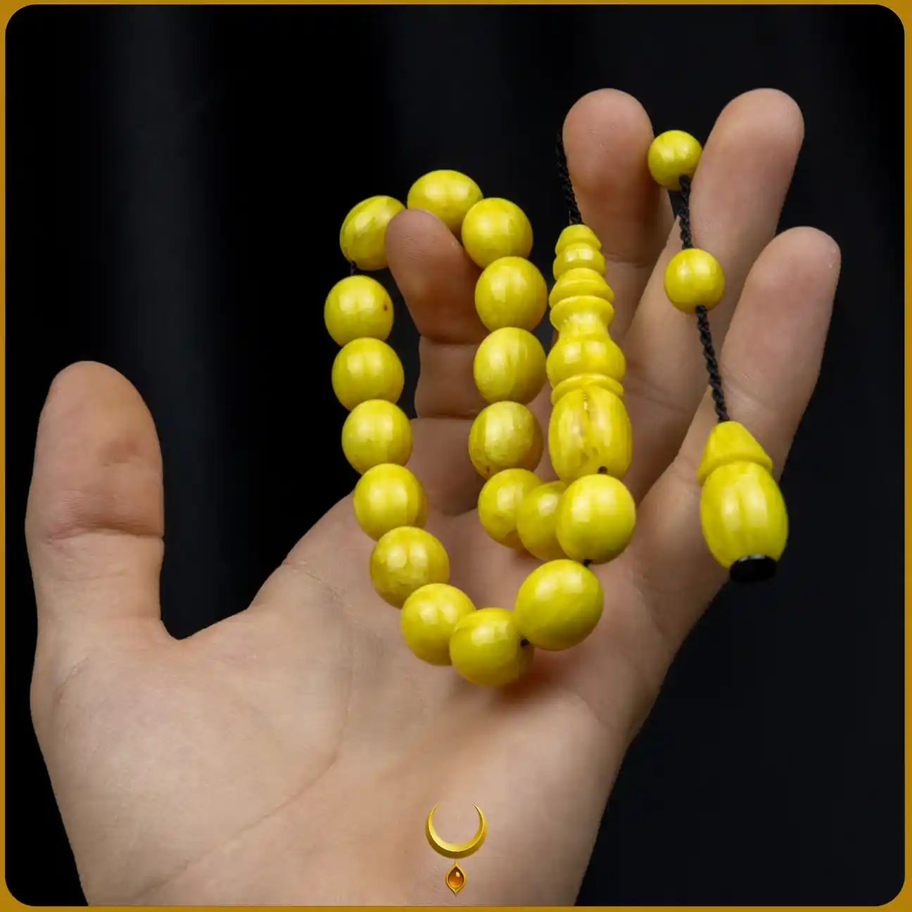 3’lü Sıkma Kehribar Maskot Tesbih Seti