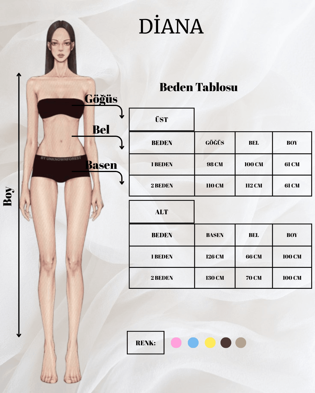 DİANA Fırfırlı Şifon Kumaş İkili Etekli Takım