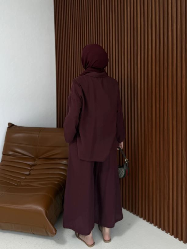ASU Müslin Kumaş Pantolonlu İkili Takım