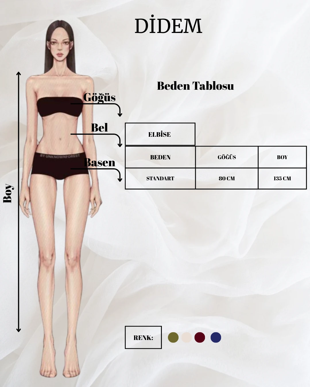 DİDEM Kruvaze Bağcık Detaylı Tensel Kumaş Elbise