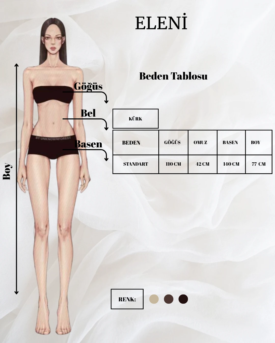 ELENİ Astarlı Cepli Suni Kürk Ceket