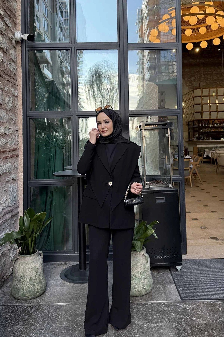 Sinem Ceketli Takım - Siyah