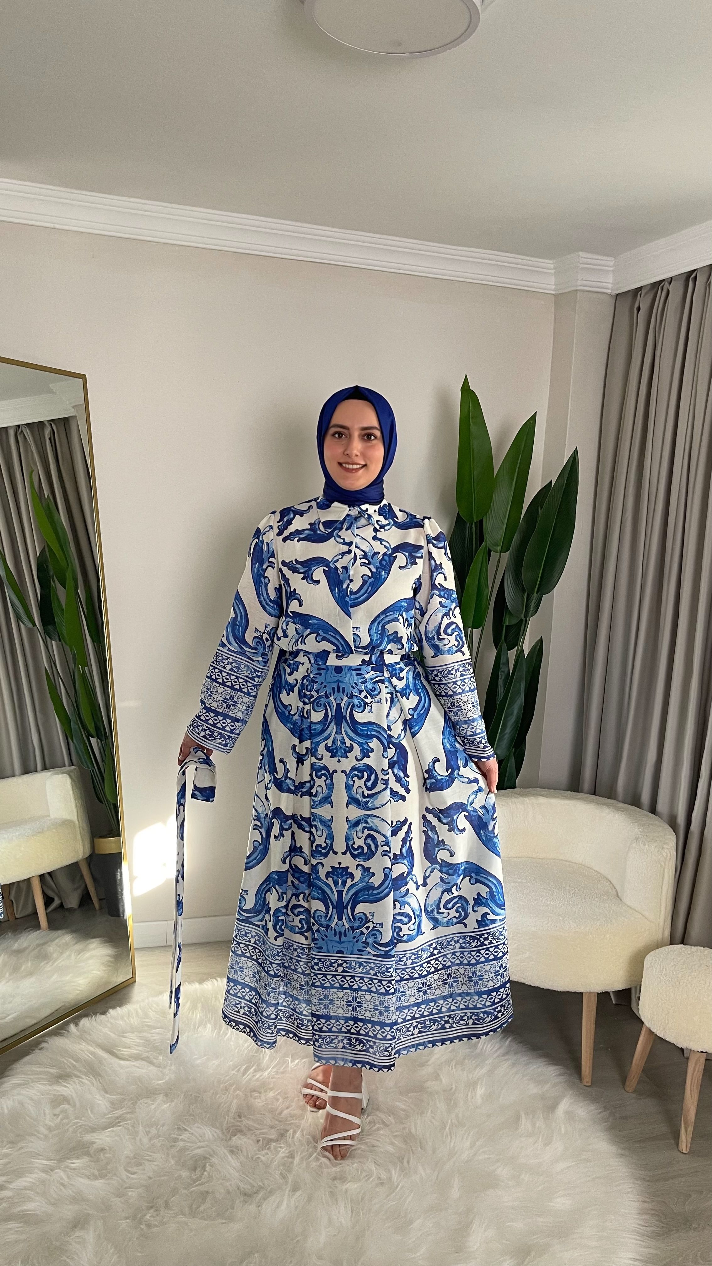 Bahar Keten Seyyar Kemerli Etekli Takım