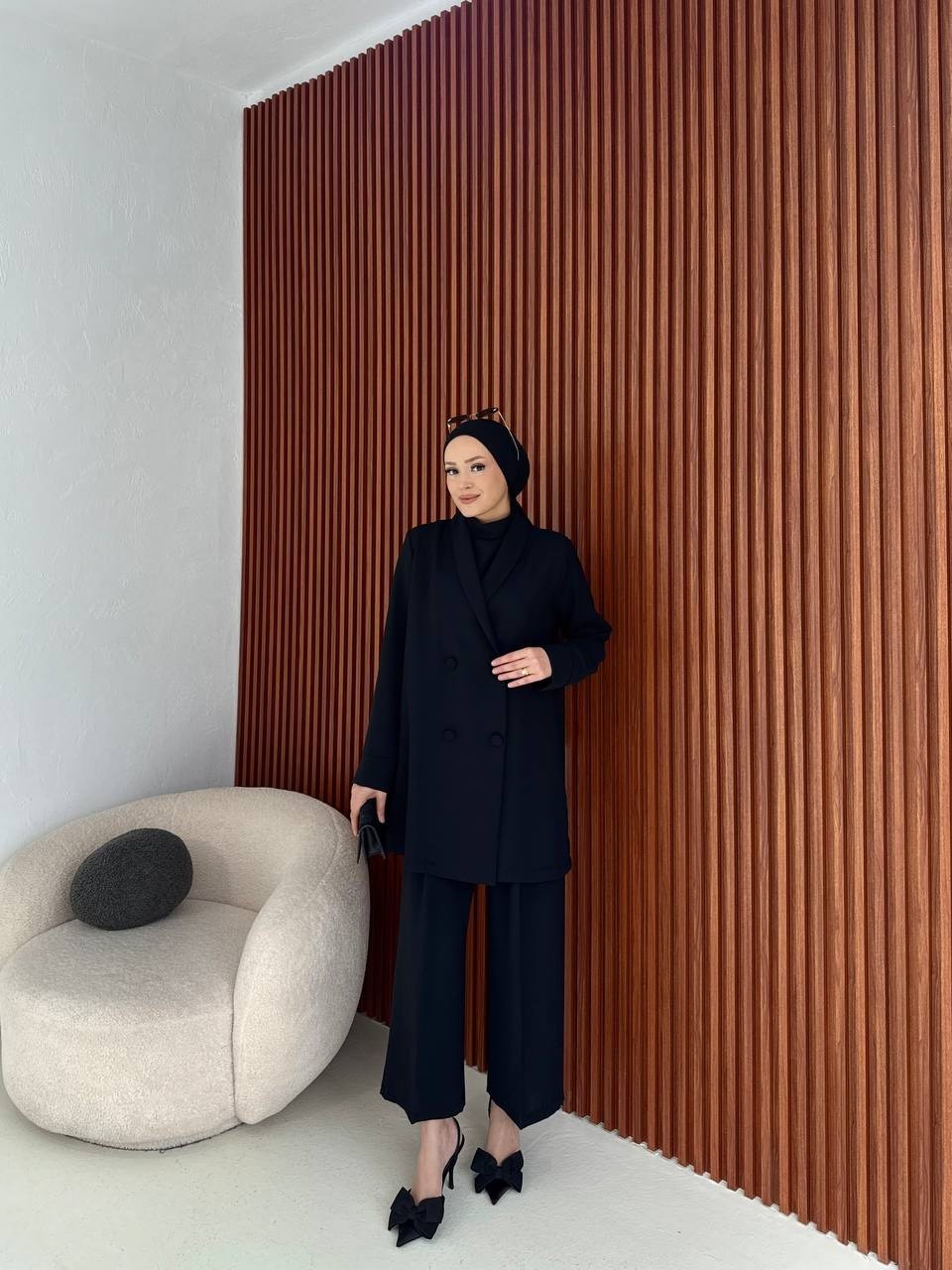 Eda Ceketli Tulum - Siyah