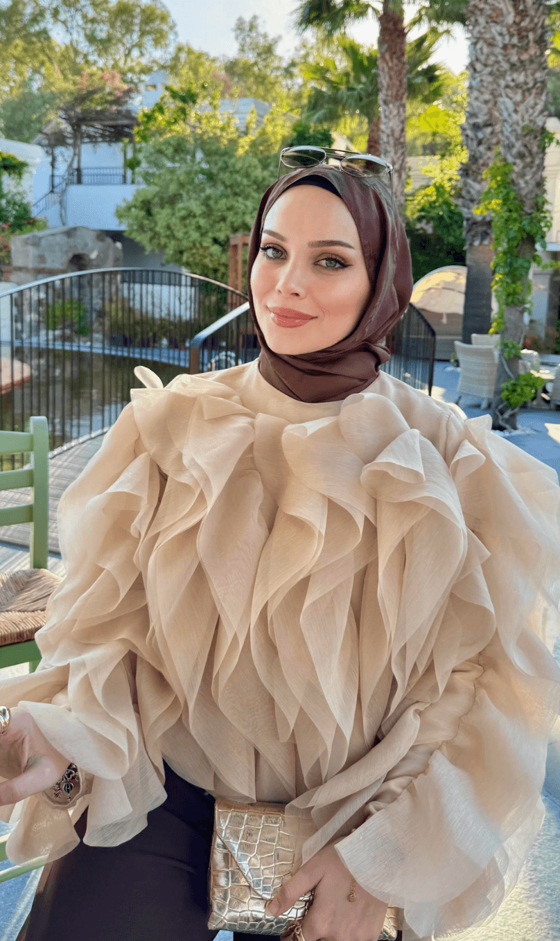 Belinda Şifon Fırfırlı Bluz