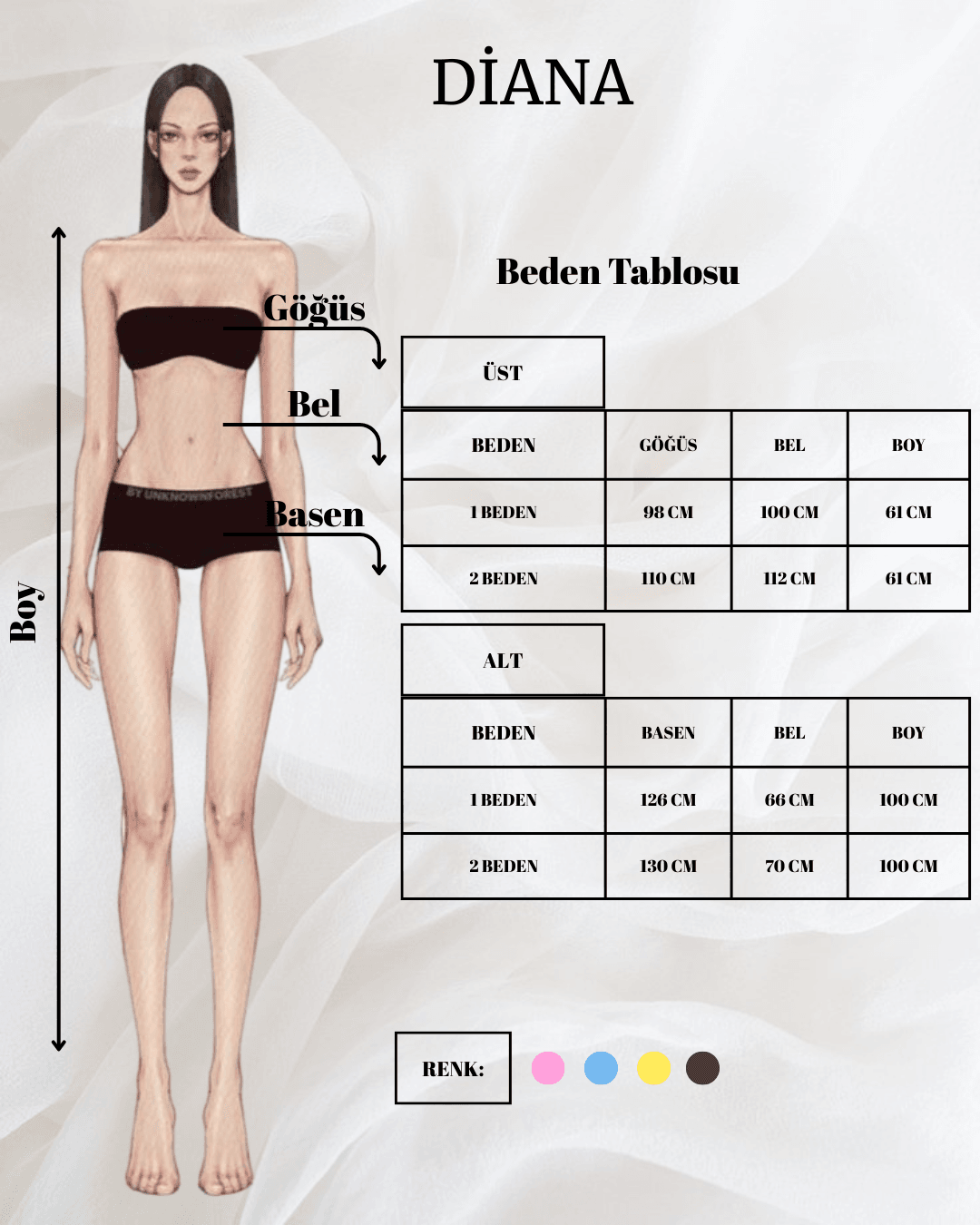 DİANA Fırfırlı Şifon Kumaş İkili Etekli Takım