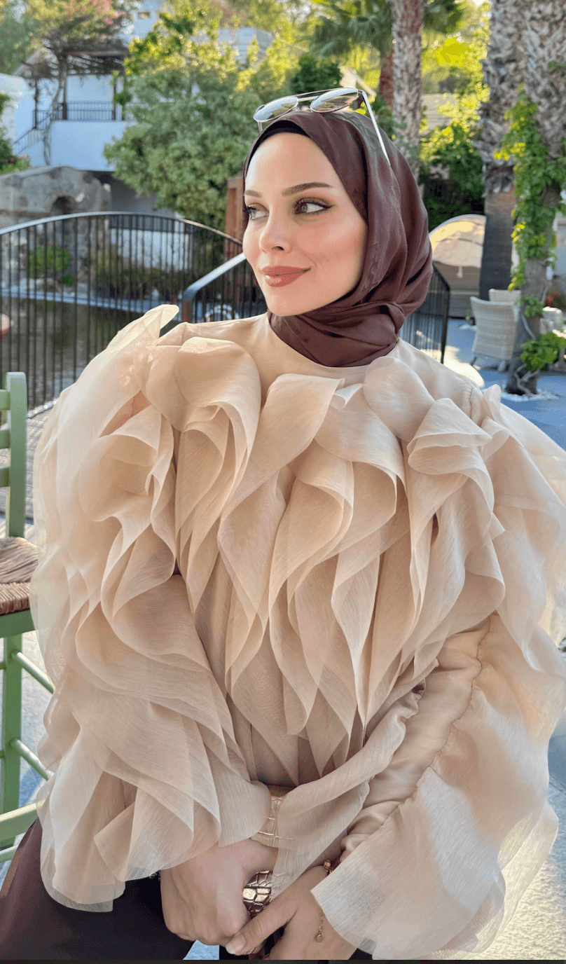 Belinda Şifon Fırfırlı Bluz