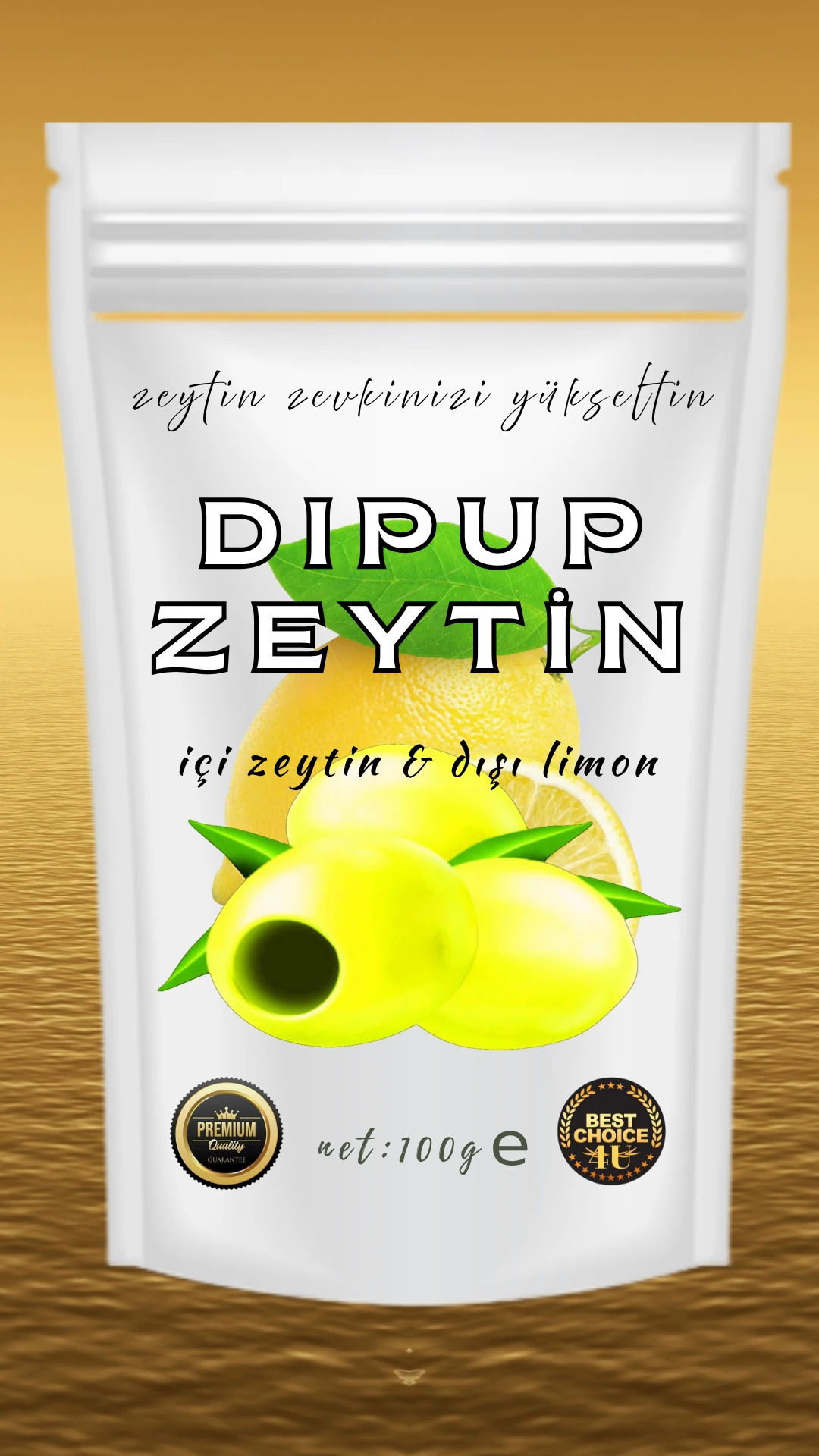 100 GR DOYPACK LİMONLU DIPUP ZEYTİN
