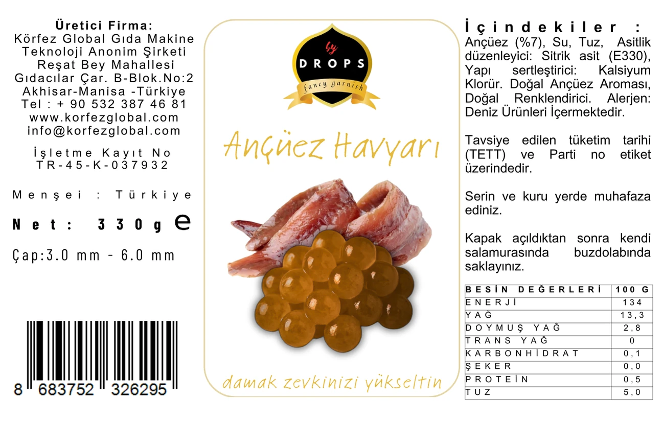330 GR KAVANOZ ANÇÜEZ HAVYARI